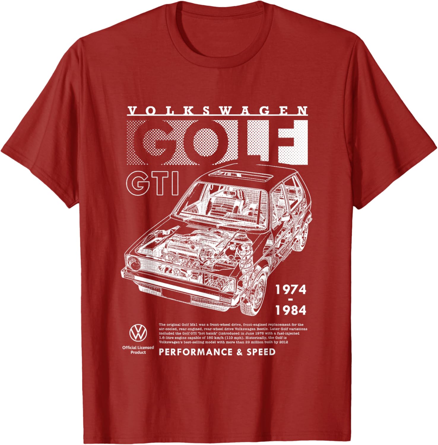 Volkswagen Golf GTI Mk1 Performance T-Shirt for Car Enthusiasts - 2