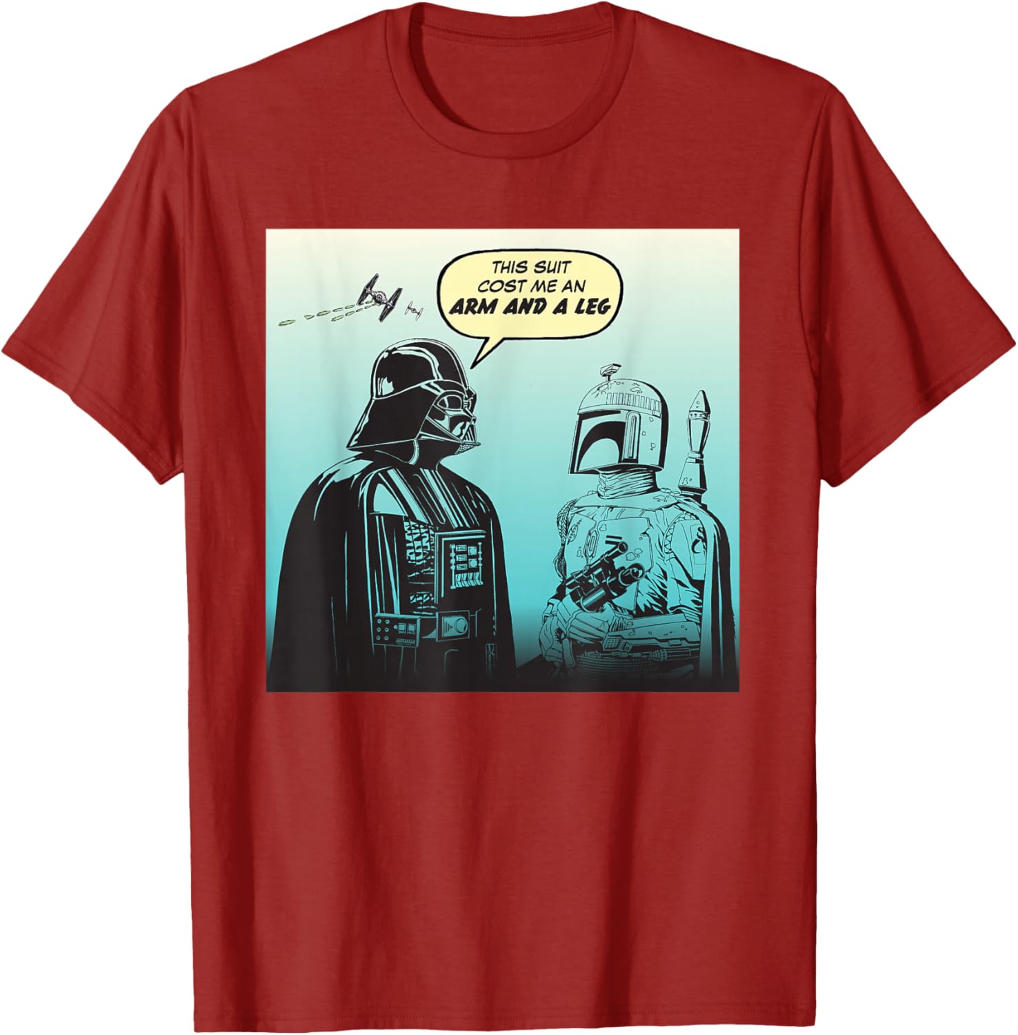 Star Wars Funny Darth Vader and Boba Fett Comic T-Shirt for Fans - 19