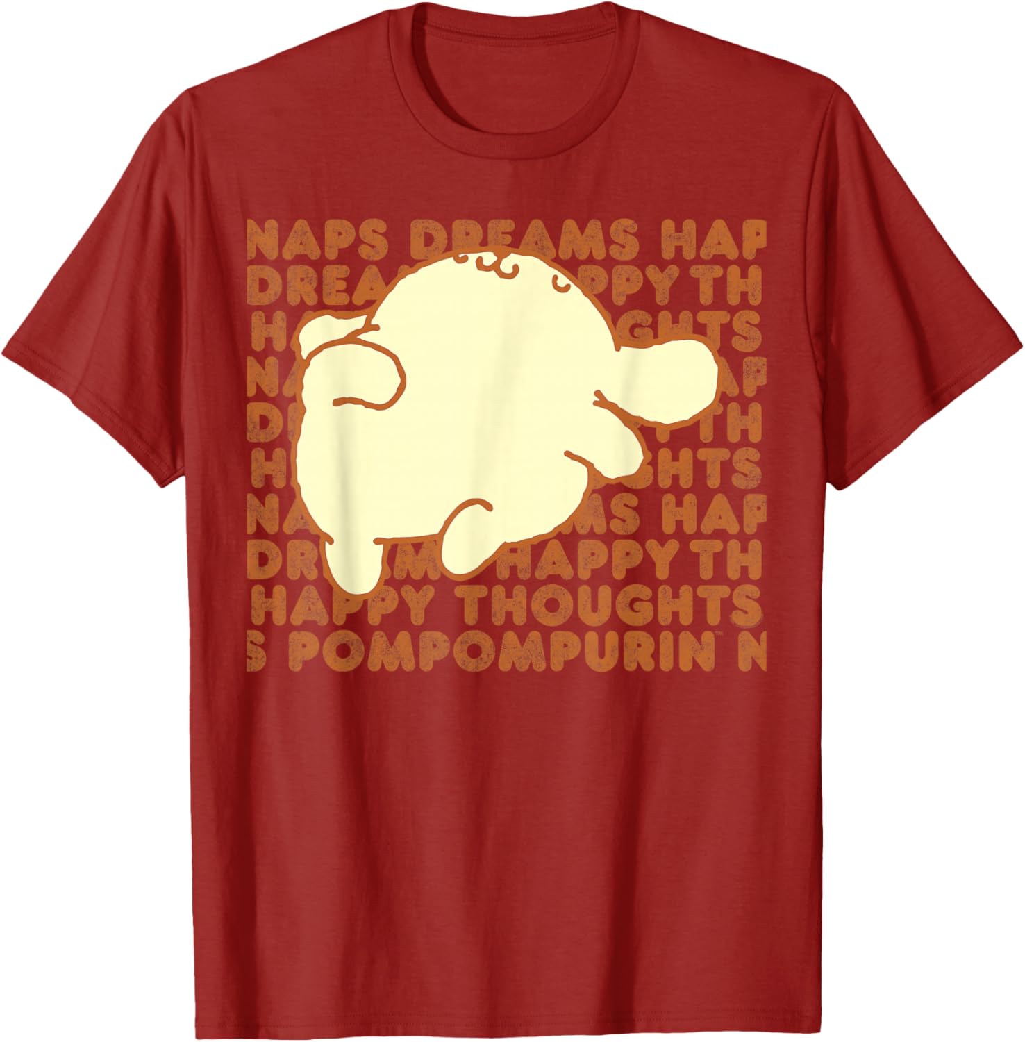 Pompompurin Happy Thoughts Nap Time T-Shirt for Cozy Relaxation - 5