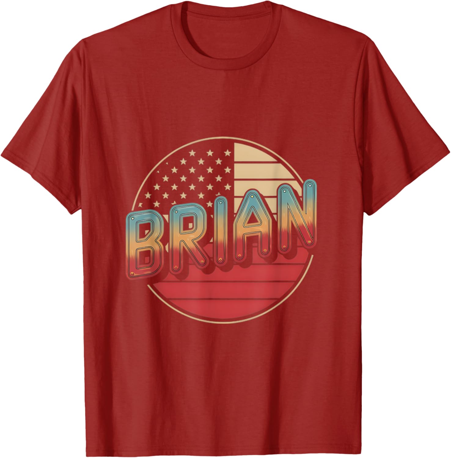 Personalized BRIAN USA Flag Patriot T-Shirt for Proud Americans - 16