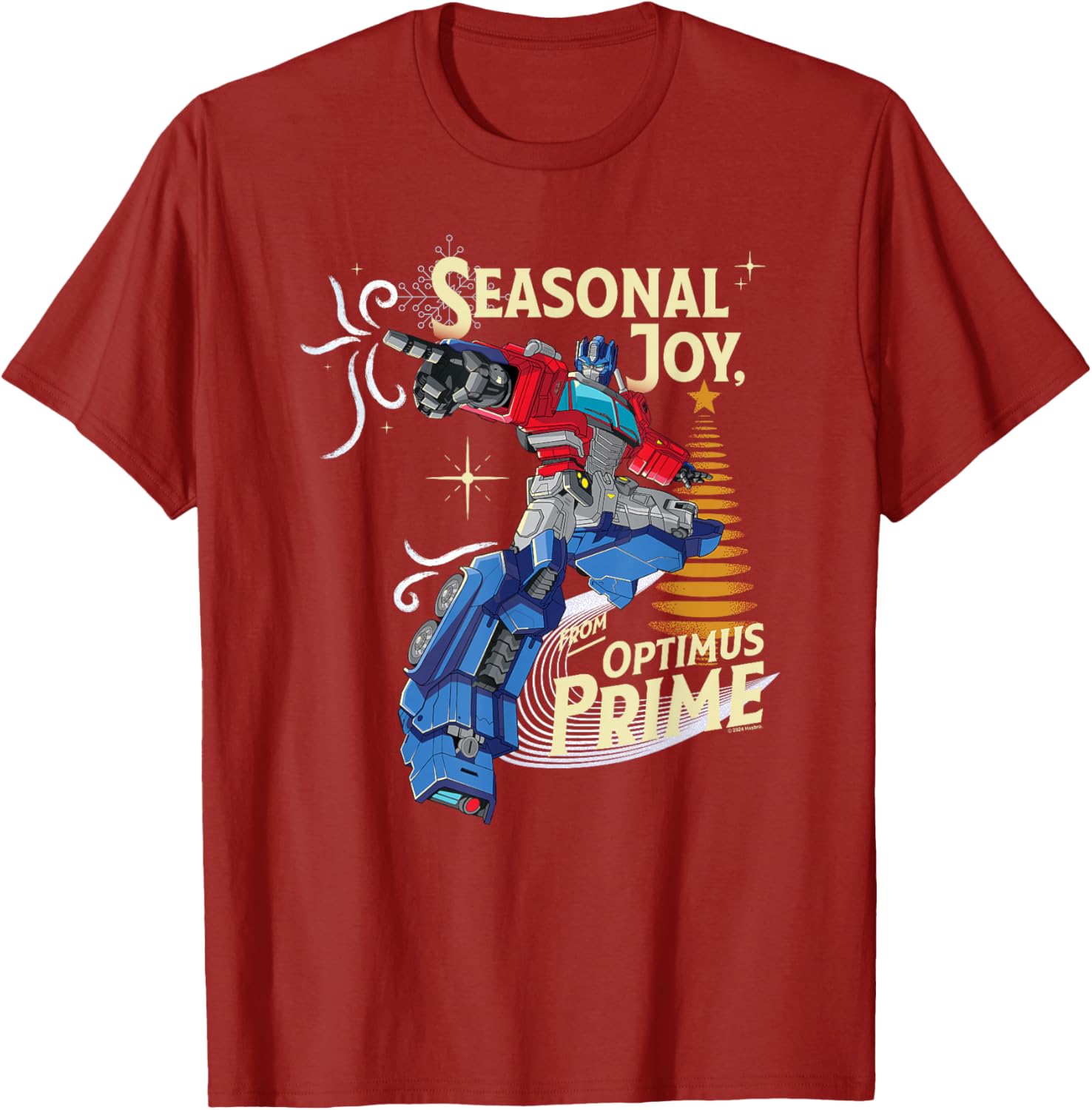 Transformers Optimus Prime Christmas T-Shirt for Seasonal Cheer - 8