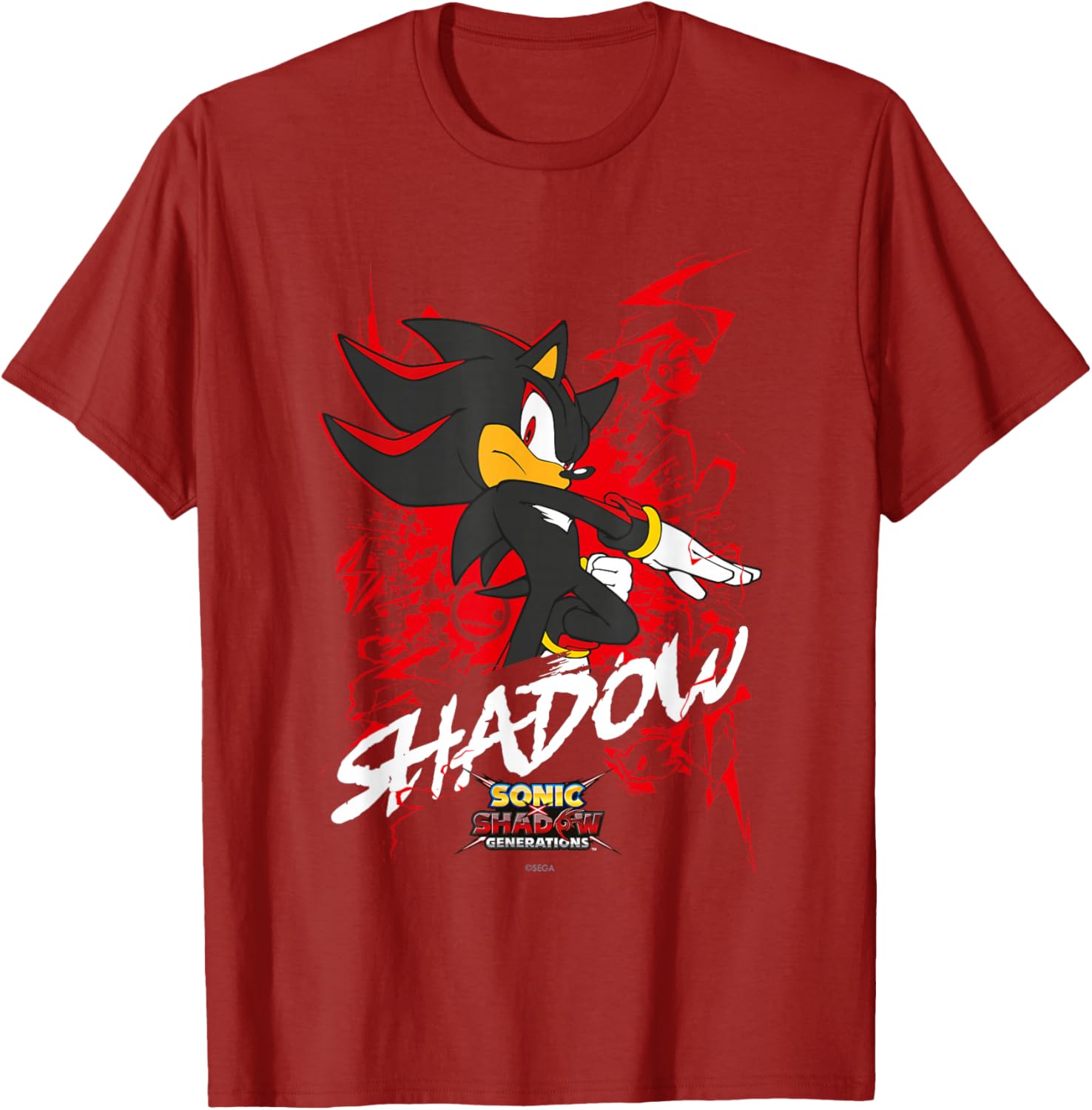 Sonic the Hedgehog Shadow T-Shirt for Fans of Sonic X and Generations - 7