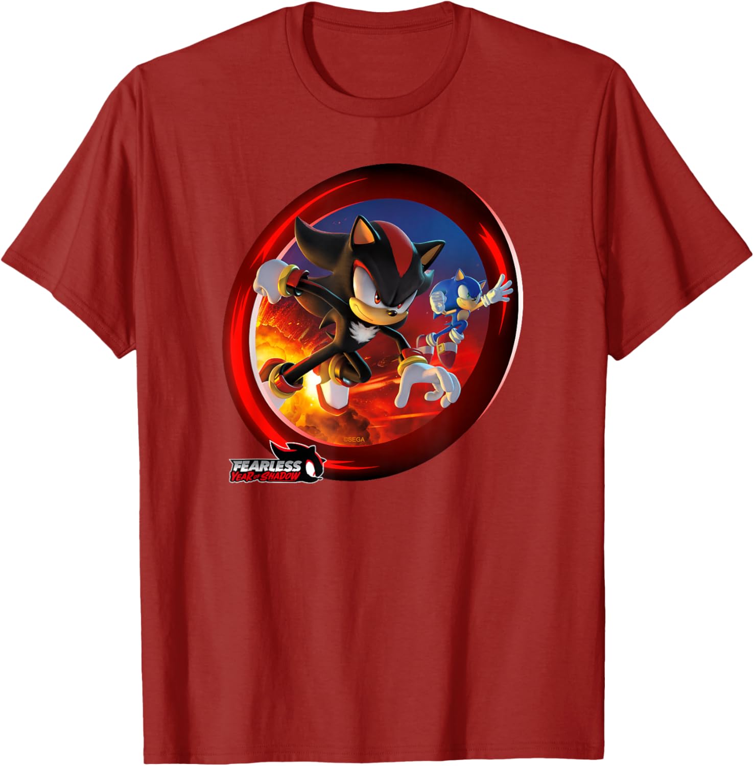 Sonic the Hedgehog Fearless Year of Shadow Graphic T-Shirt for Fans - 4