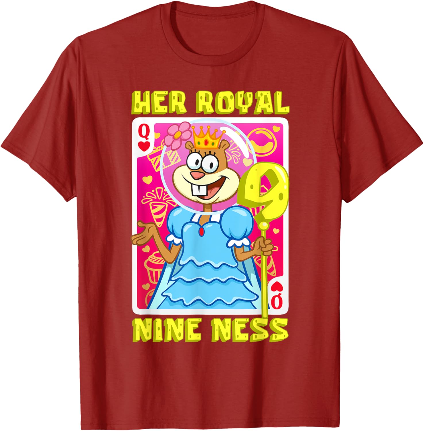 SpongeBob Her Royal Nine-ness Girl 9th Birthday T-Shirt for Kids - 13