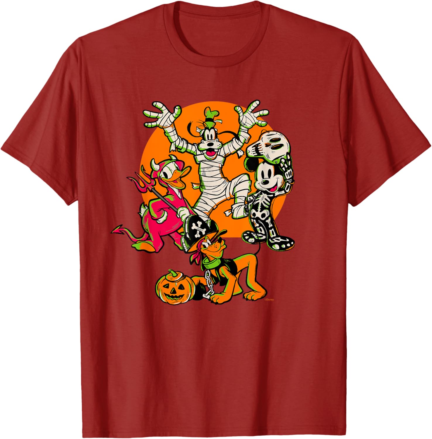 Disney 100 Mickey, Donald, Goofy & Pluto Halloween Costume T-Shirt - 18