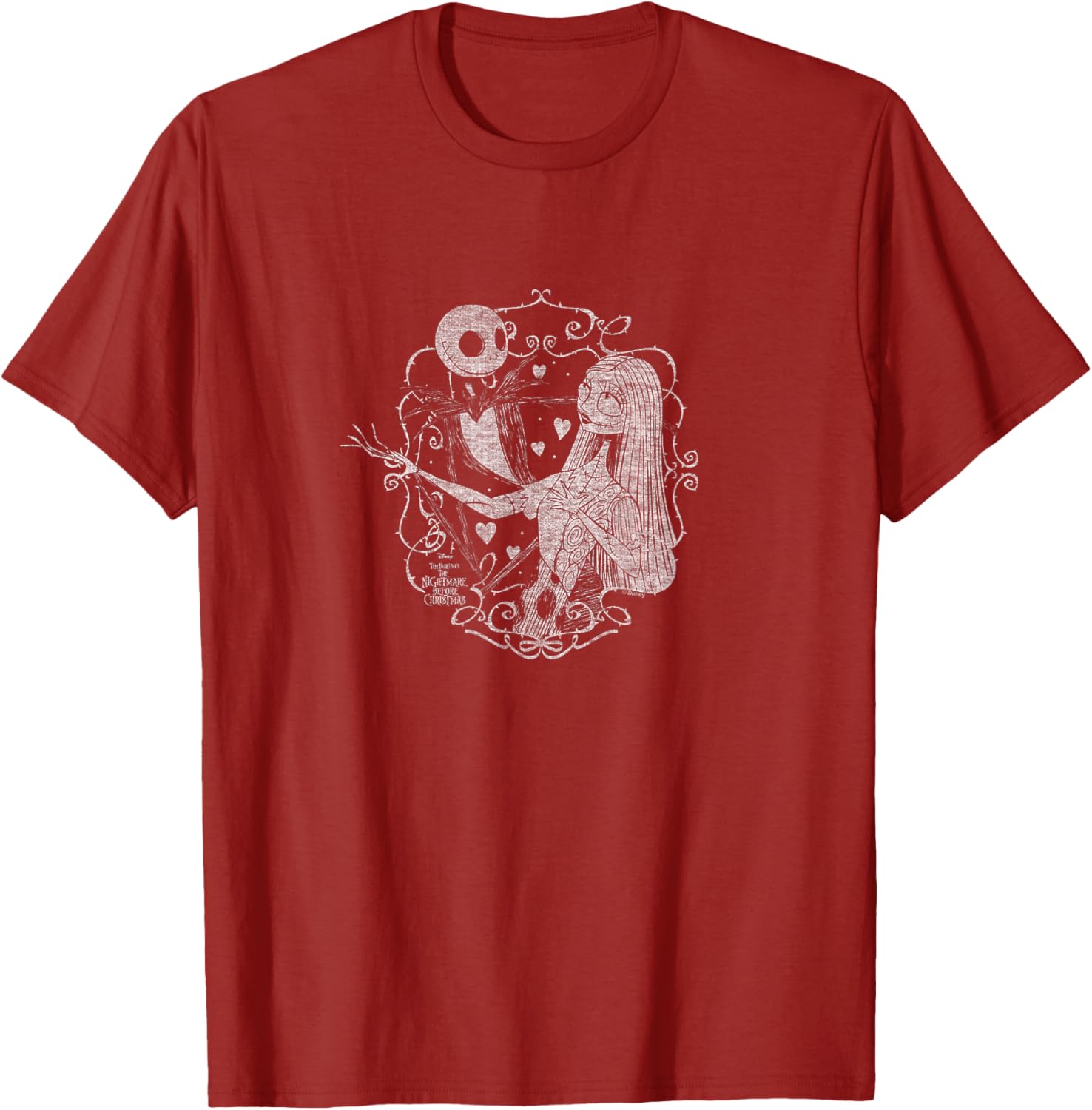 Nightmare Before Christmas Jack and Sally Valentine T-Shirt for Couples - 18