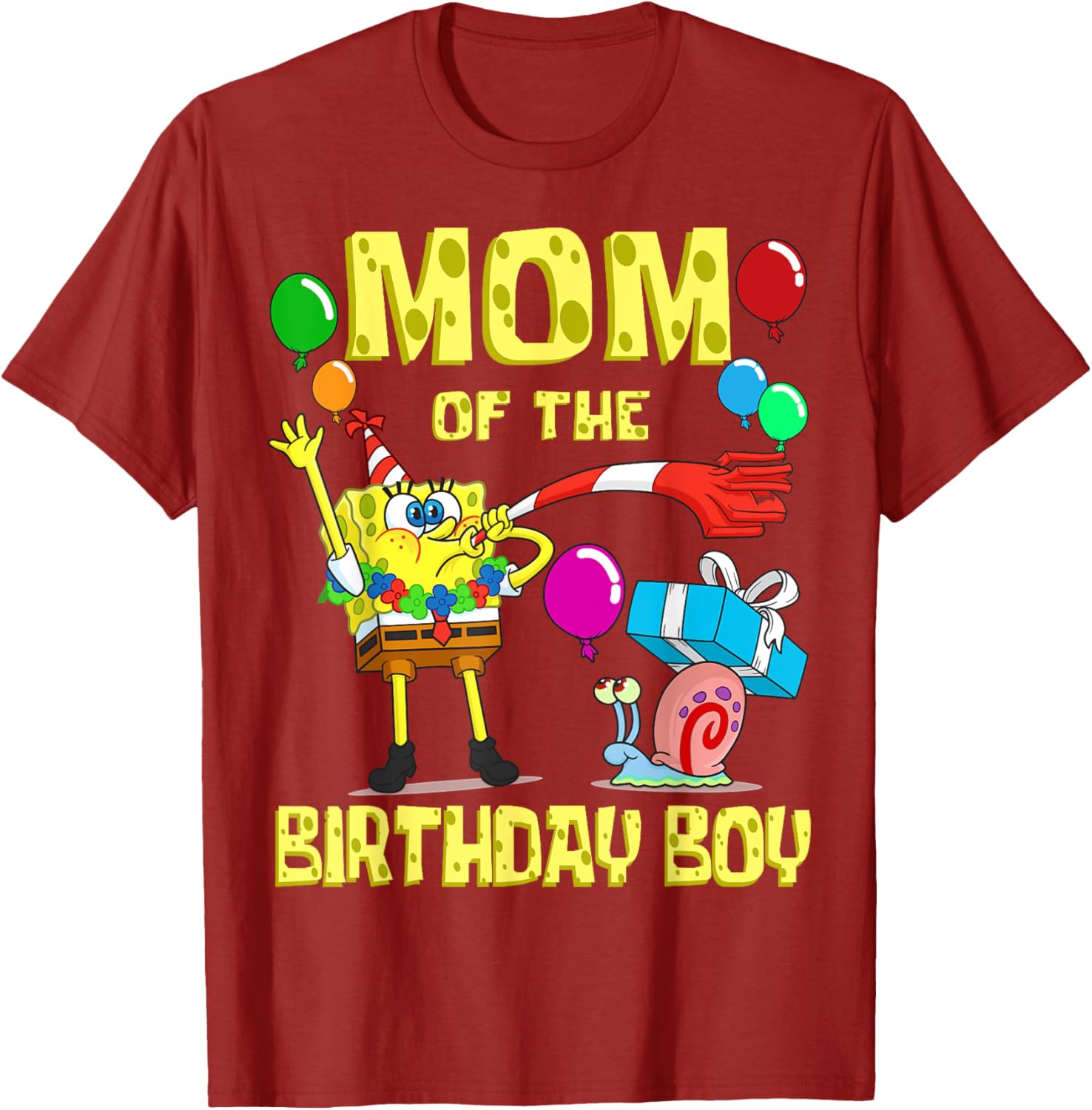 SpongeBob Mommy of the Birthday Boy Party T-Shirt for Fun Celebrations - 10