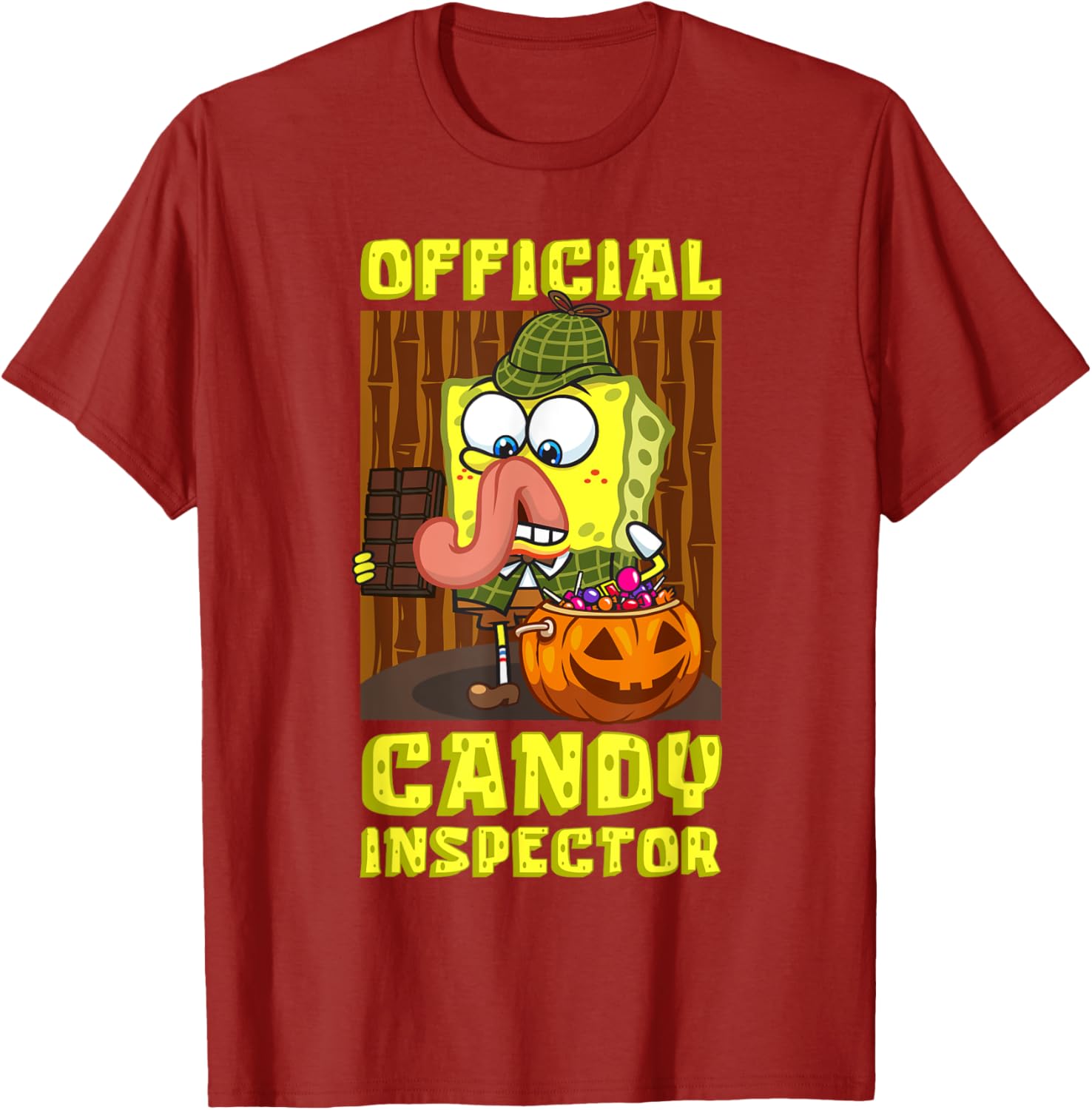 Mademark SpongeBob SquarePants Halloween Candy Inspector Fun T-Shirt - 4
