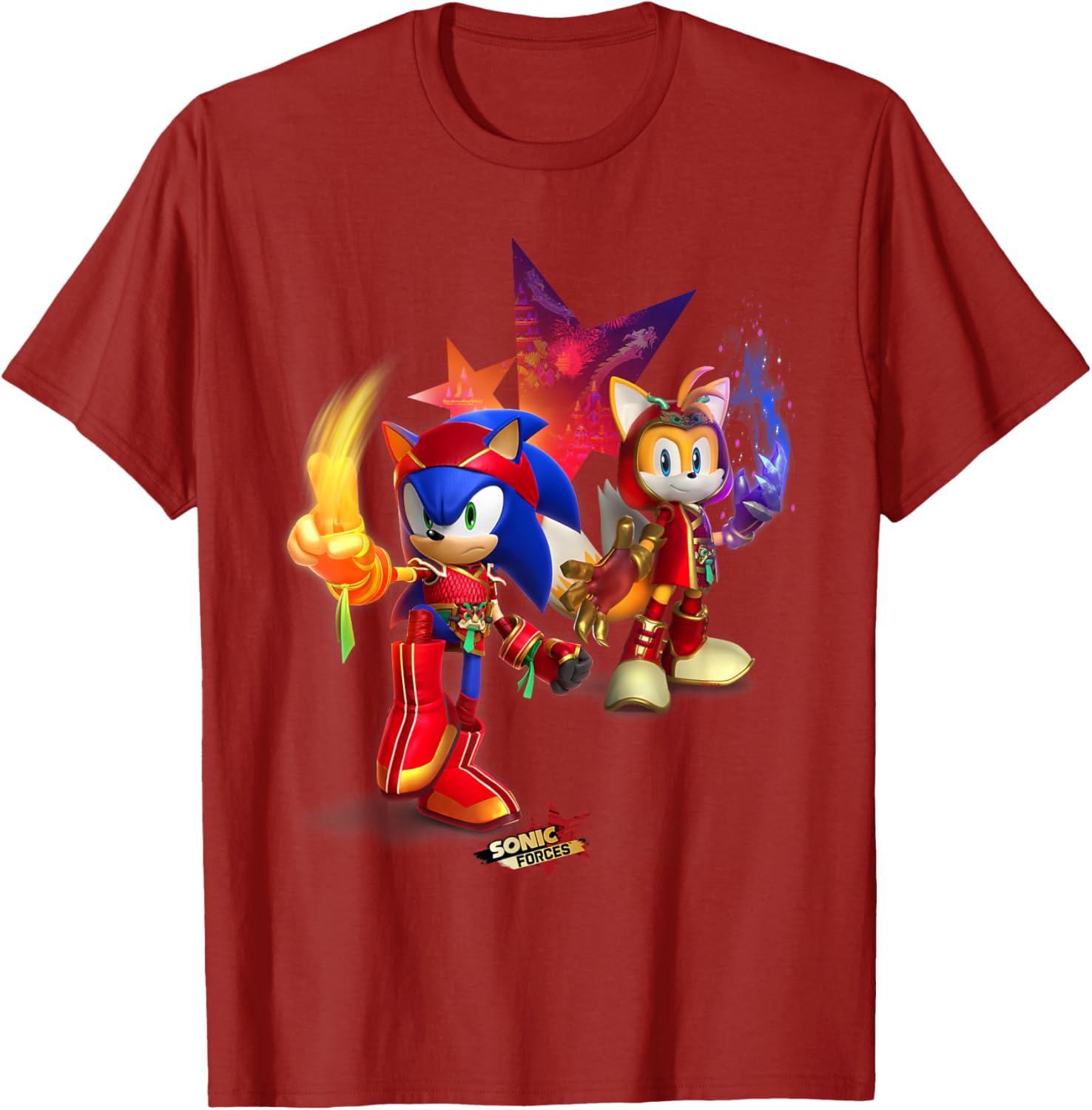 Sonic Forces Dragonfire Sonic and Dragonclaw Tails T-Shirt for Fans - 2
