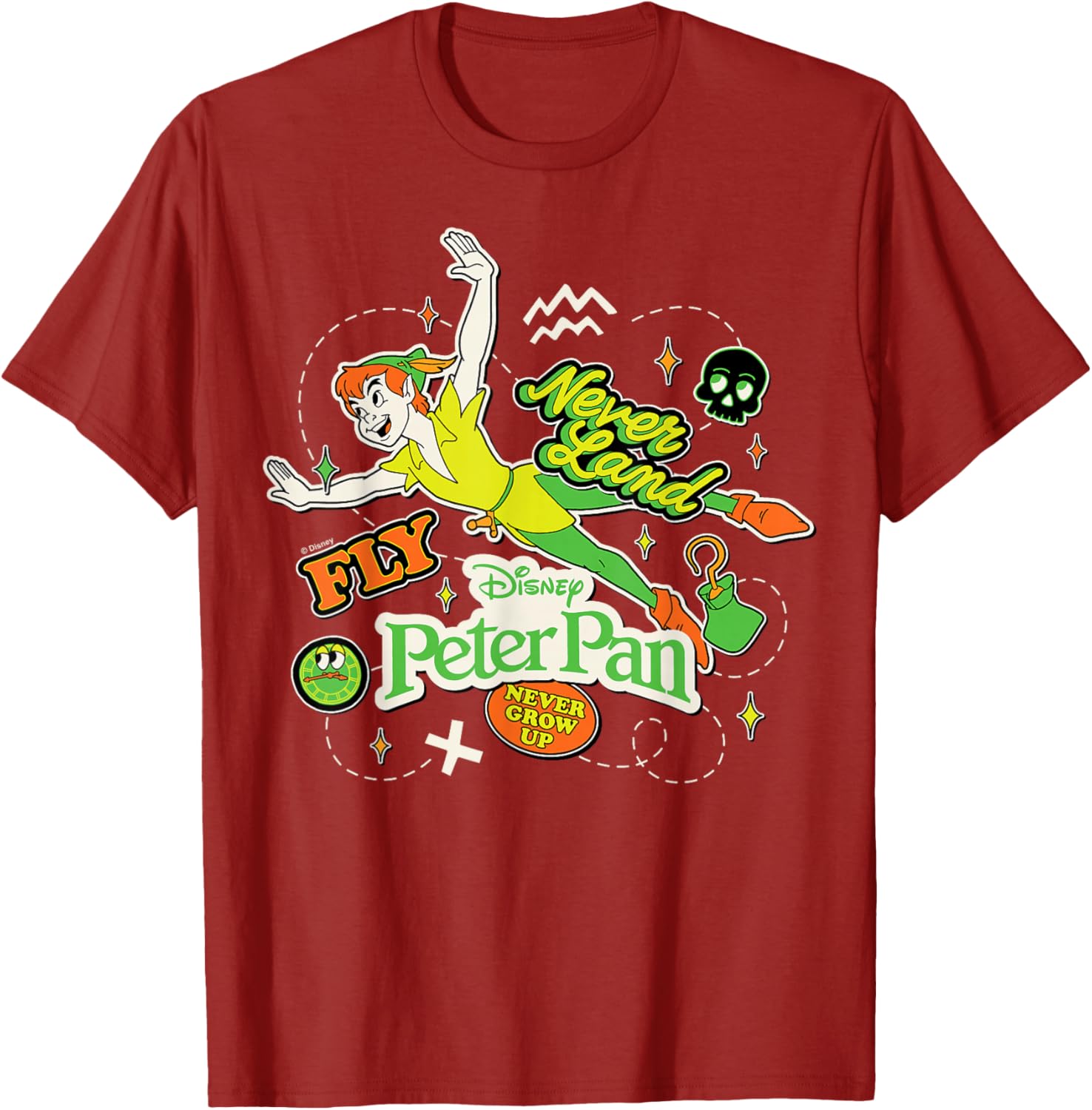 Peter Pan Stickers T-Shirt for Fun and Adventure Lovers - 13