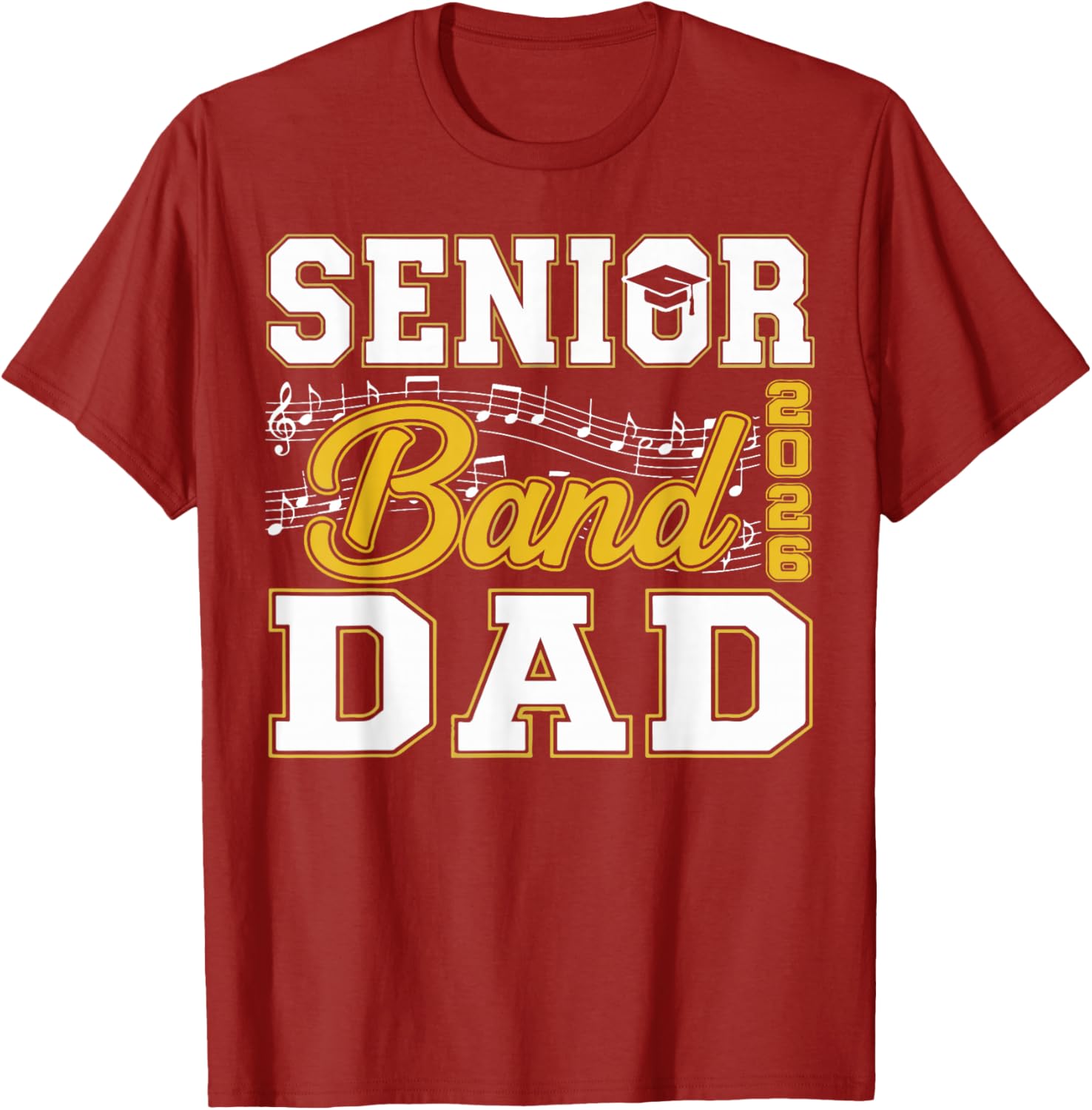 Senior Band Dad Class of 2026 Marching Band T-Shirt for Proud Fathers - 17