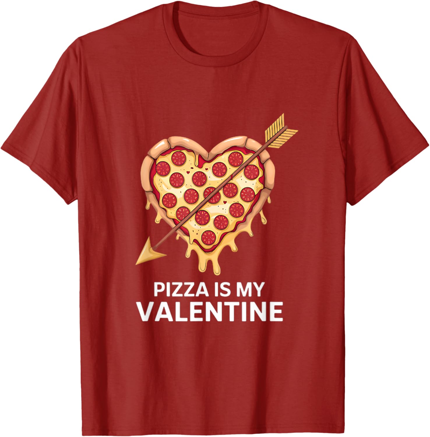 Pizza Is My Valentine Funny Valentine's Day T-Shirt for Pizza Lovers - 6