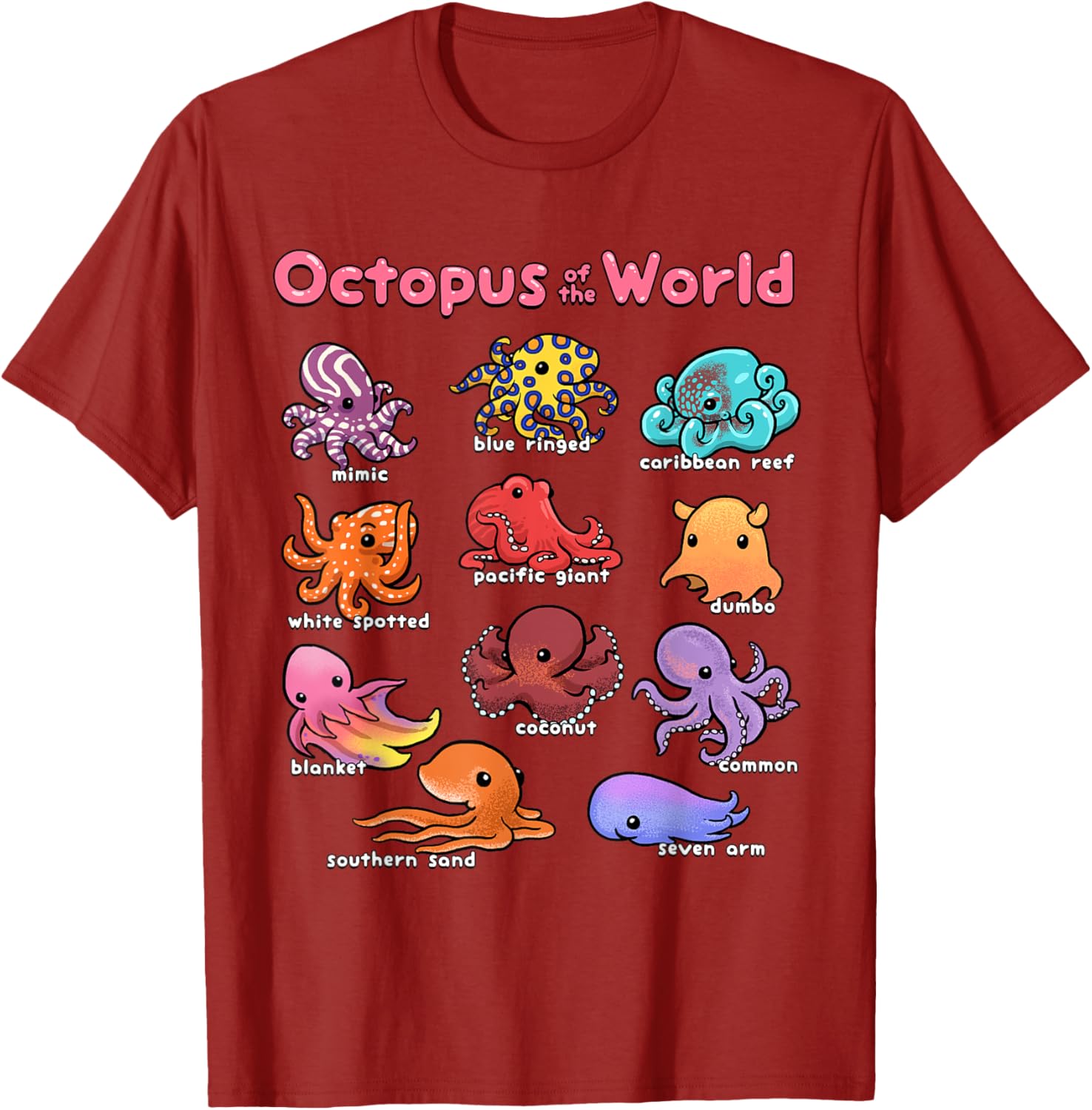 Octopus Sea Animals T-Shirt for Marine Life Lovers and Ocean Enthusiasts - 26
