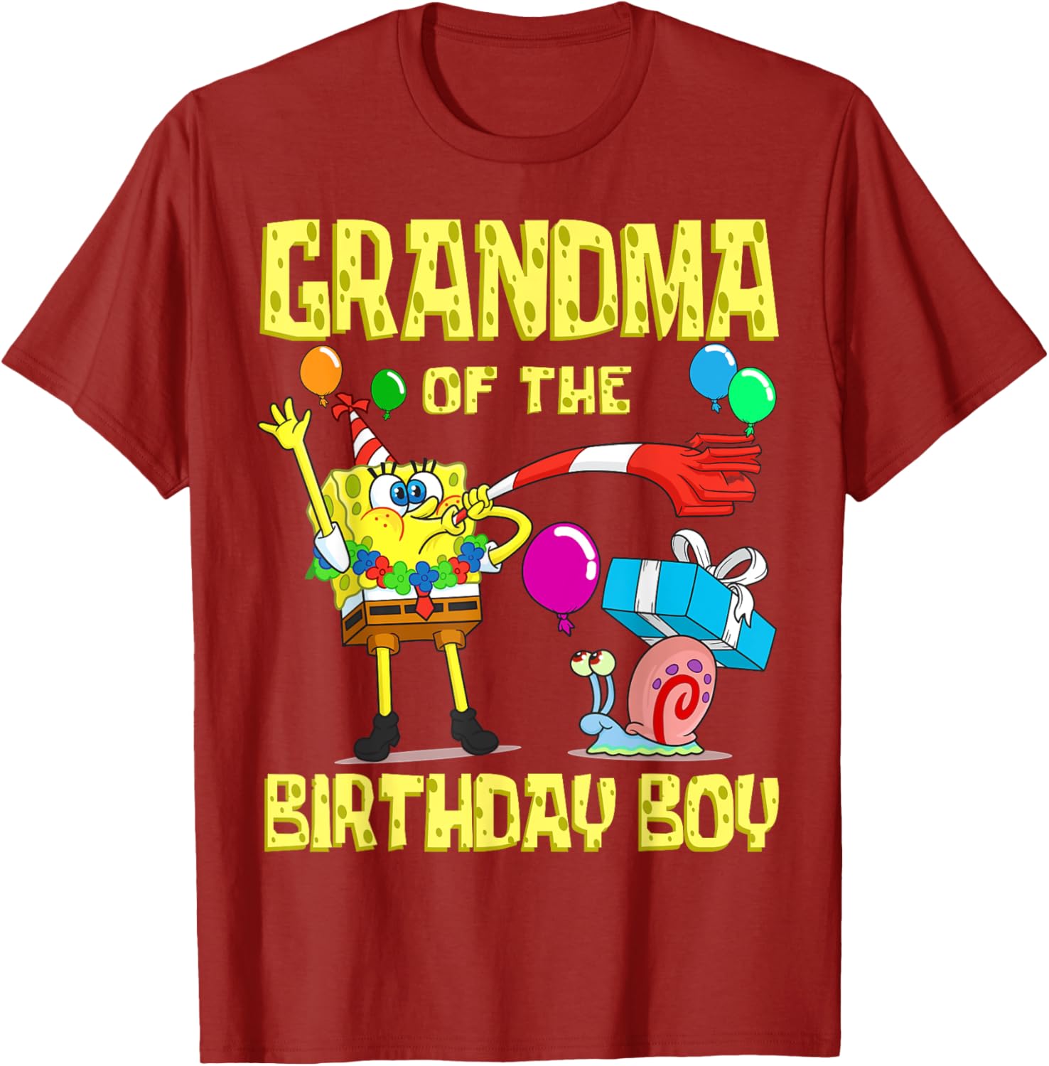 SpongeBob Grandma of the Birthday Boy T-Shirt Fun Party Apparel - 3