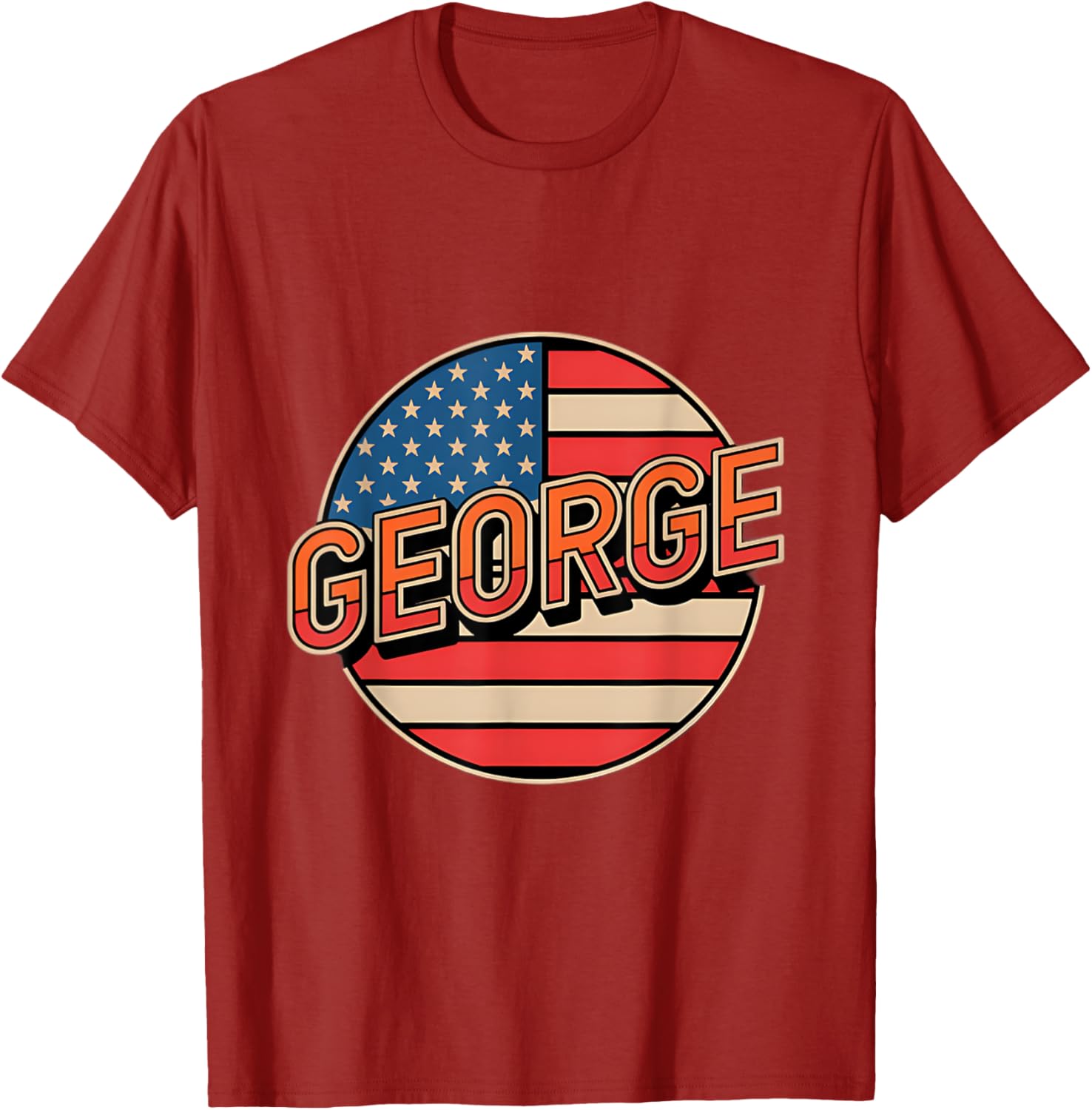 Personalized GEORGE USA Flag T-Shirt for Proud Patriots - 9