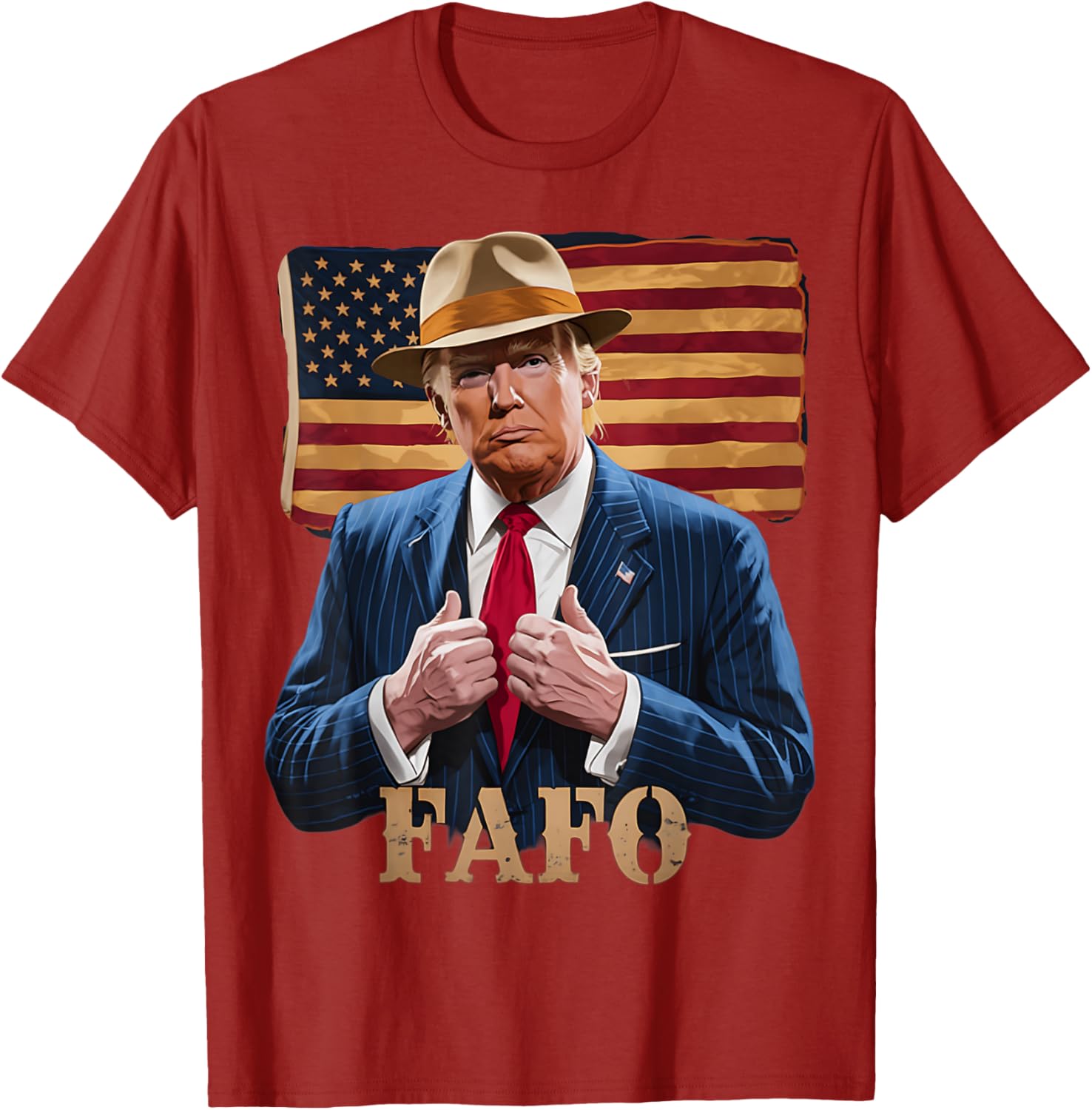 President Trump FAFO US Flag T-Shirt for Patriotic Fans and Supporters - 3
