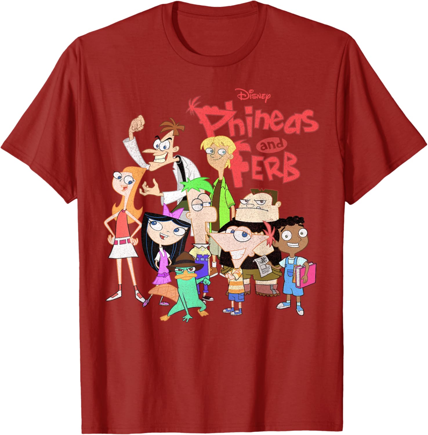 Phineas And Ferb Group Logo T-Shirt for Fun Disney Fans - 4