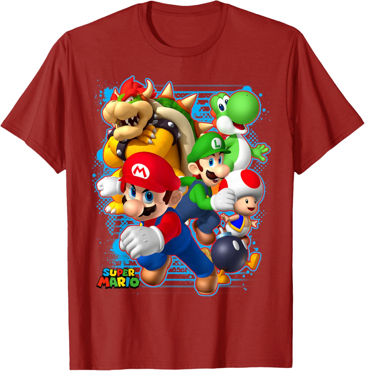Nintendo Super Mario Luigi Bowser Spray Paint T-Shirt for Gamers - 10