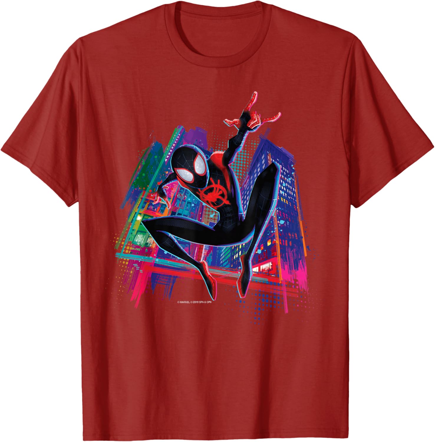 Spider-Man Miles Morales Graffiti City T-Shirt for Stylish Fans - 25