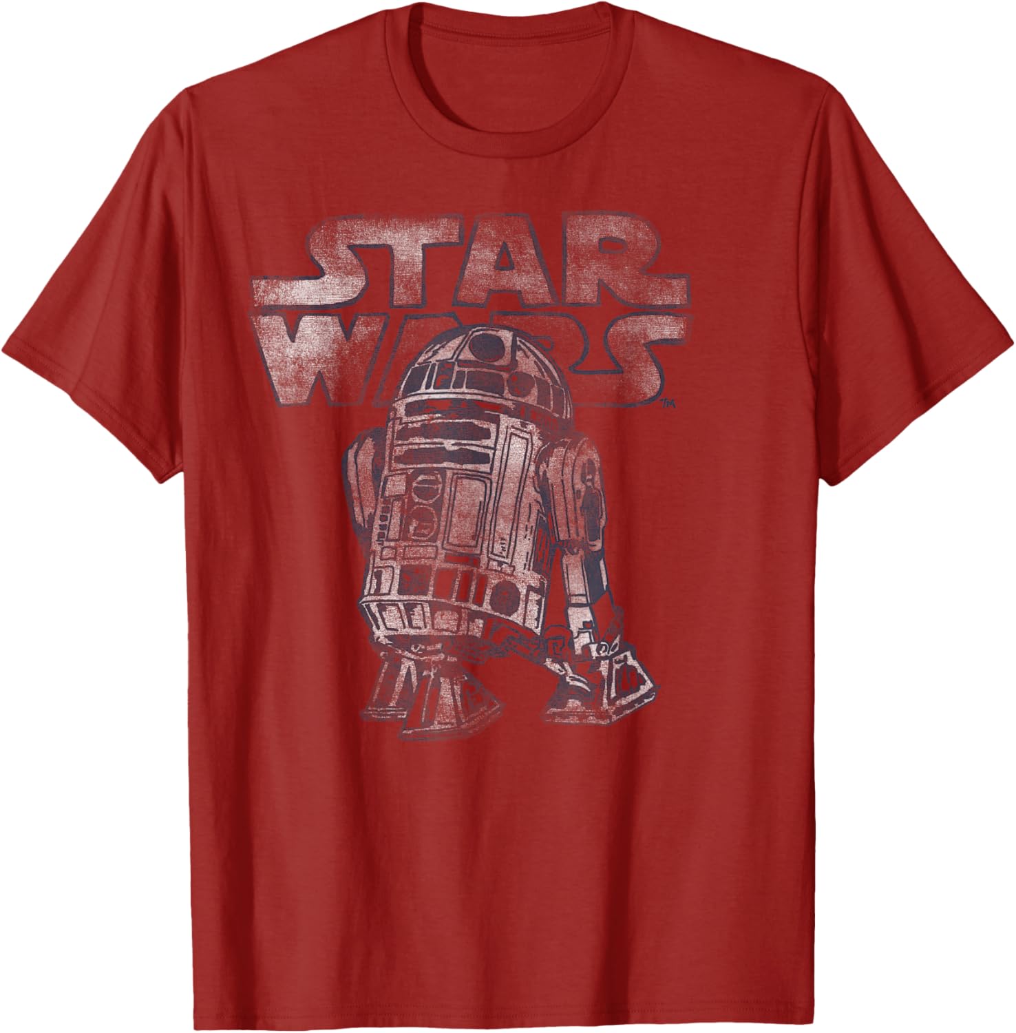 Vintage R2-D2 Distressed T-Shirt for Star Wars Fans - C2 Disney+ Style - 5