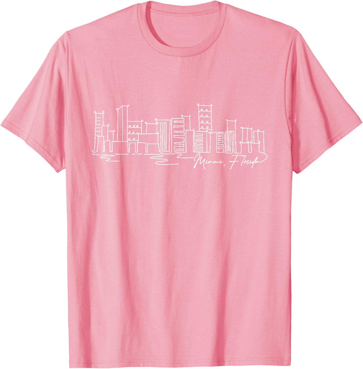 Signature Miami City Skyline T-Shirt Florida Souvenir Gift for Everyone - 4