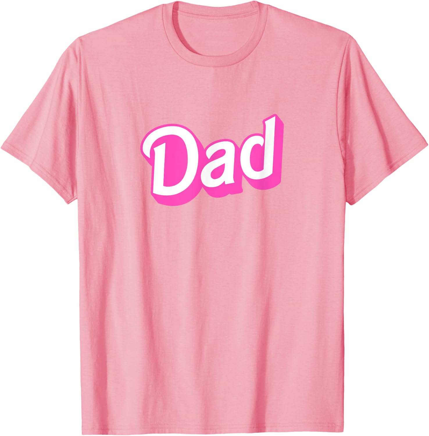 Dad Pink and White Overlapping Font Halloween Costume T-Shirt for Men - 1