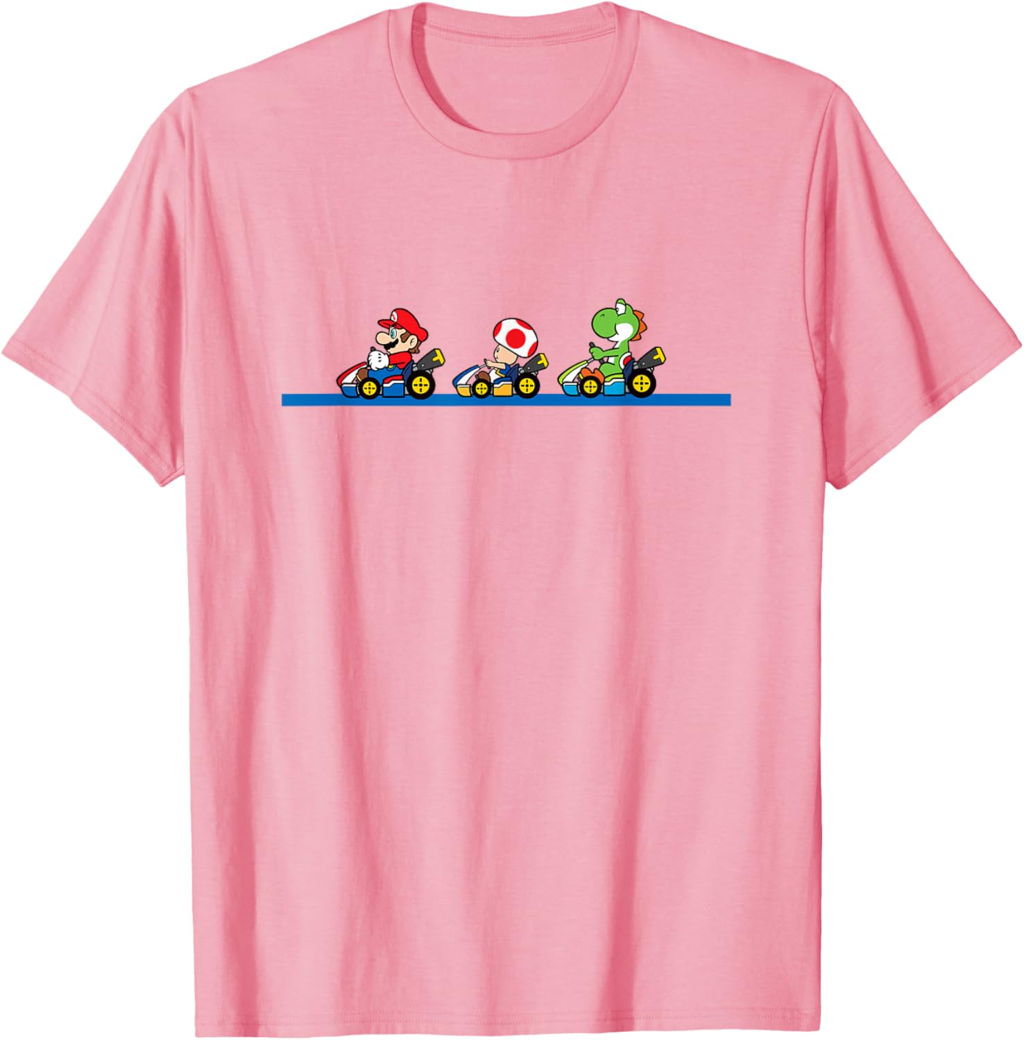 Vintage Mario Kart T-Shirt featuring Yoshi, Toad, and Mario Racing Fun - 2