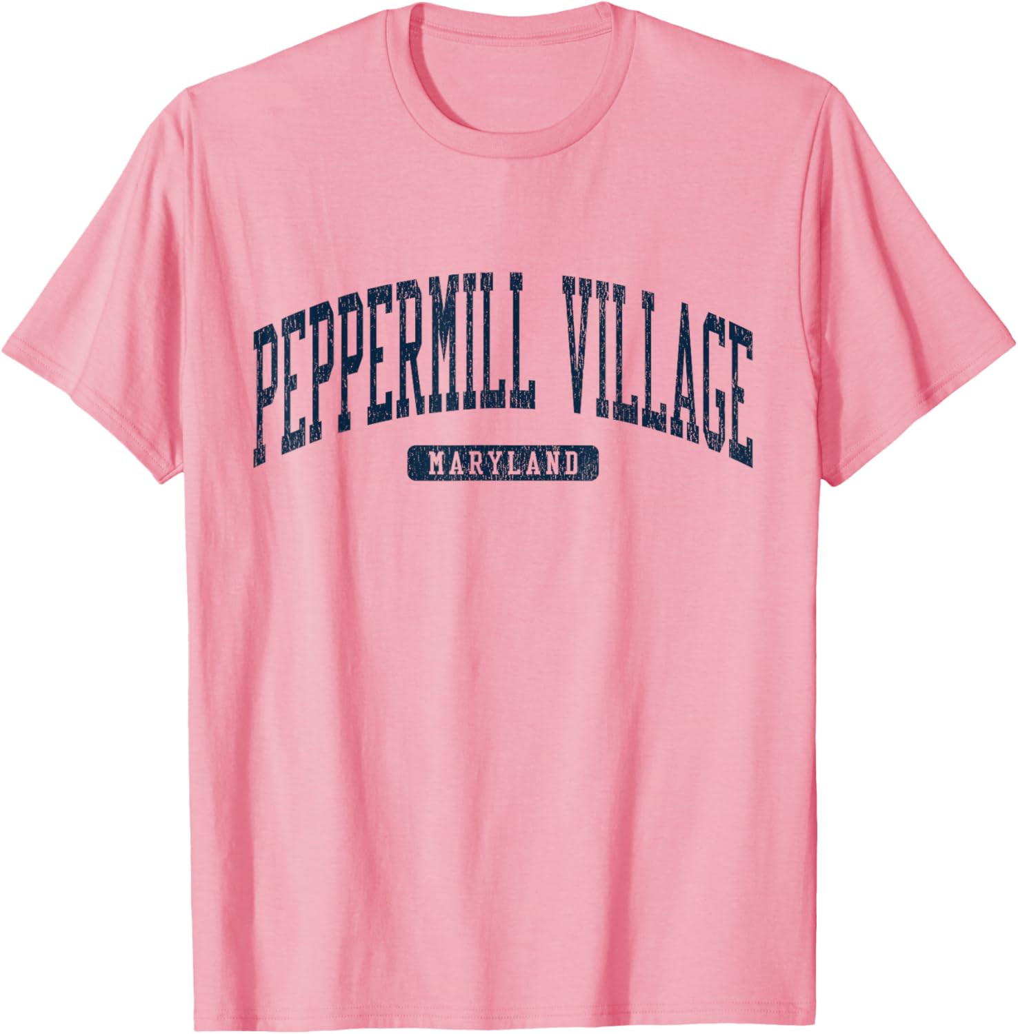 Peppermill Village Maryland College Blue T-Shirt for University Students - 5