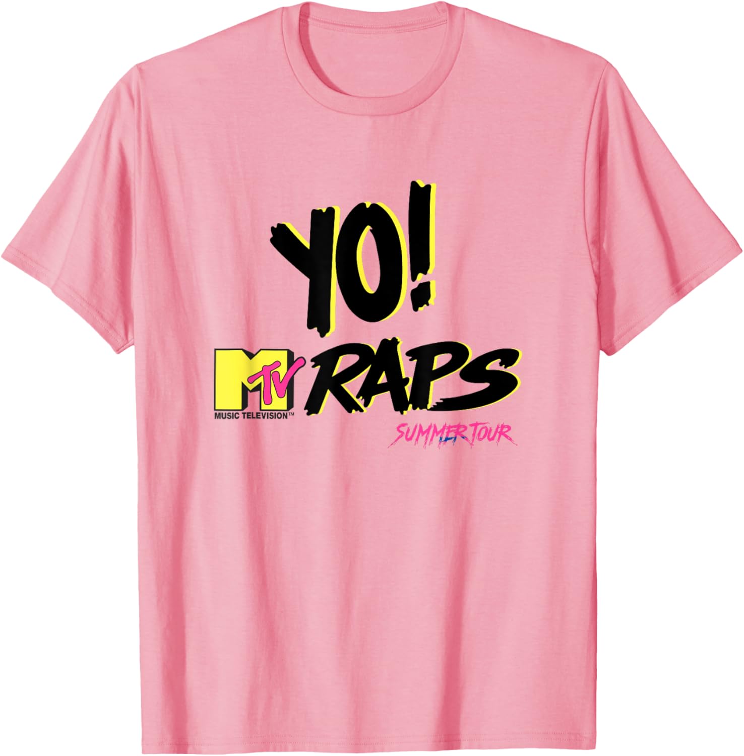 Yo MTV Raps Neon 90s Hip Hop T-Shirt for Stylish Summer Vibes - 12