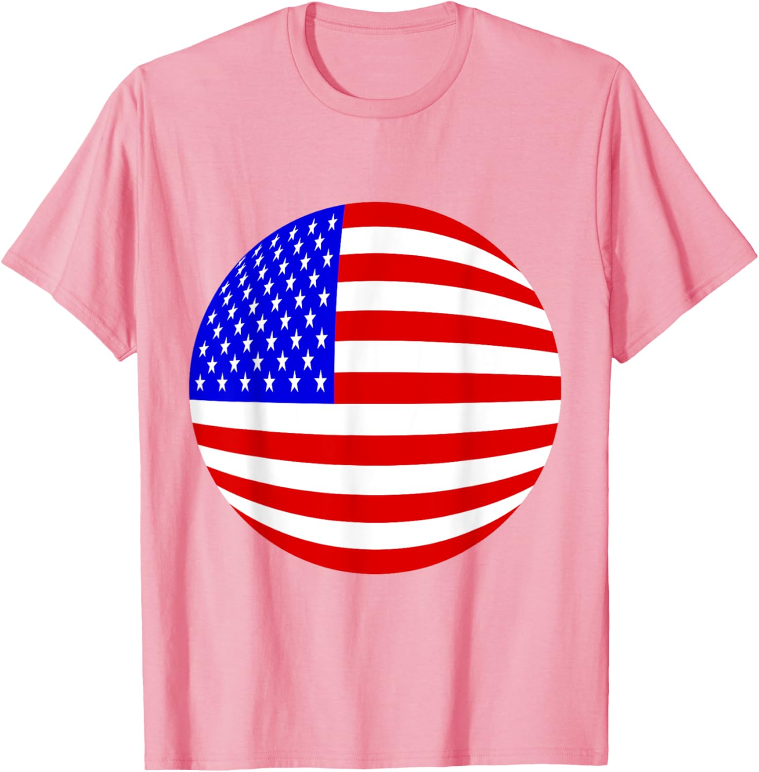 Patriotic American Flag T-Shirt with Stars and Stripes in Red and Blue - 8