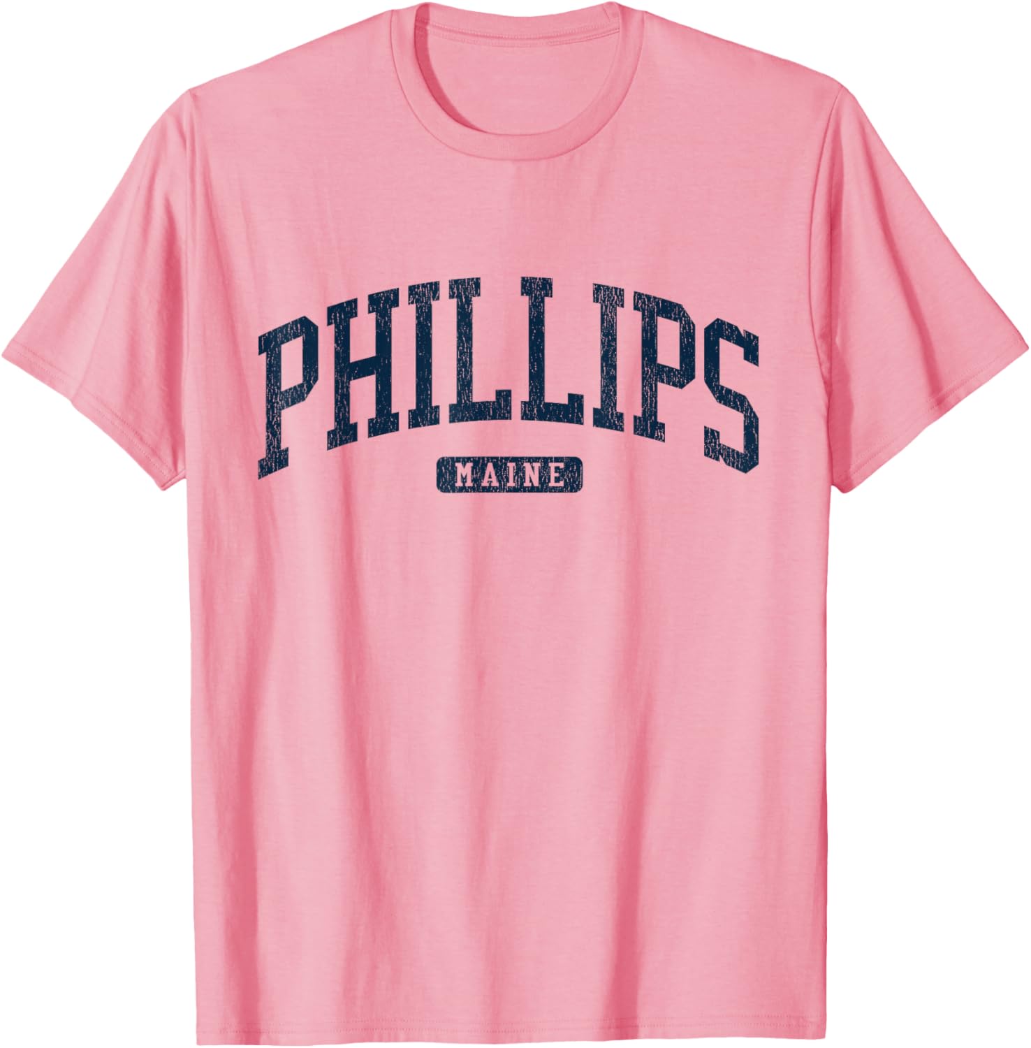 Phillips Maine College University Blue T-Shirt for Students and Alumni - 6