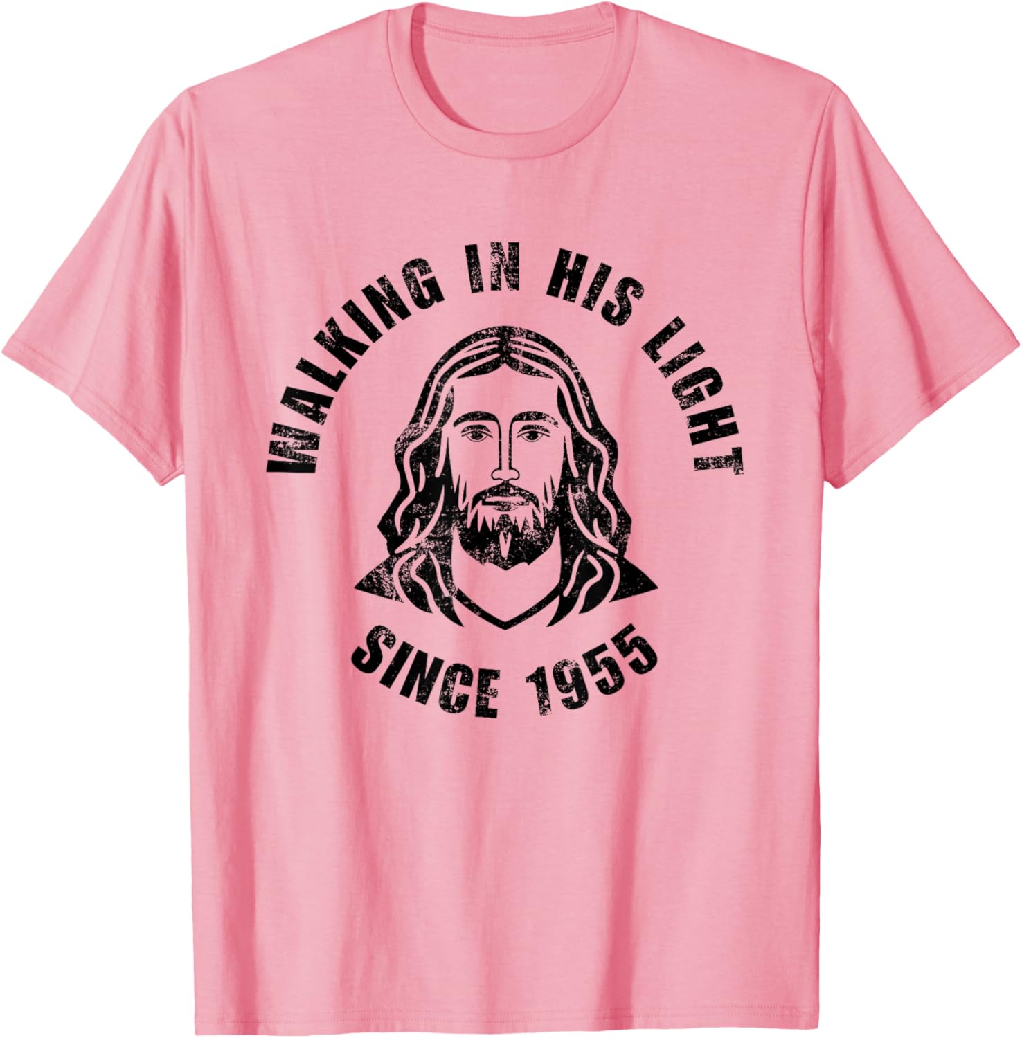 Walking In His Light Since 1955 Christian Quote T-Shirt for Positivity - 8