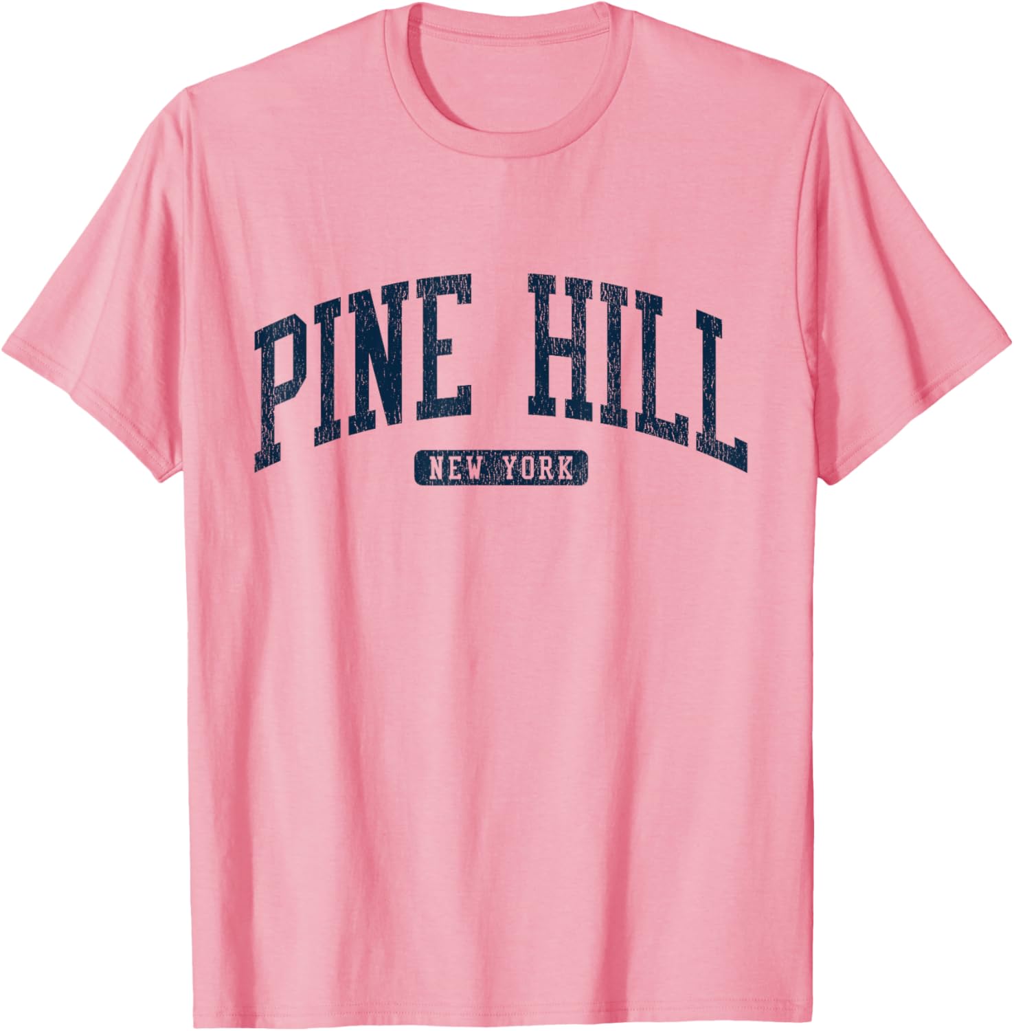Pine Hill New York College Style Blue T-Shirt for Trendy Students - 10