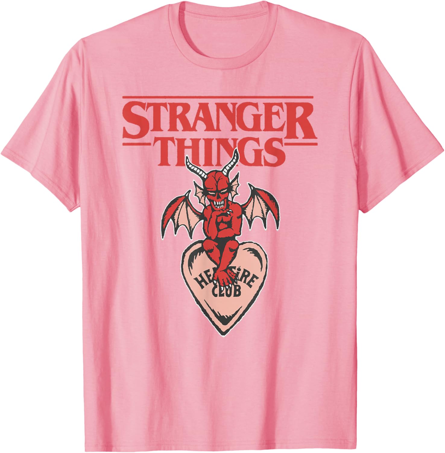Stranger Things Valentine's Hellfire Demon Candy Heart T-Shirt for Fans - 8