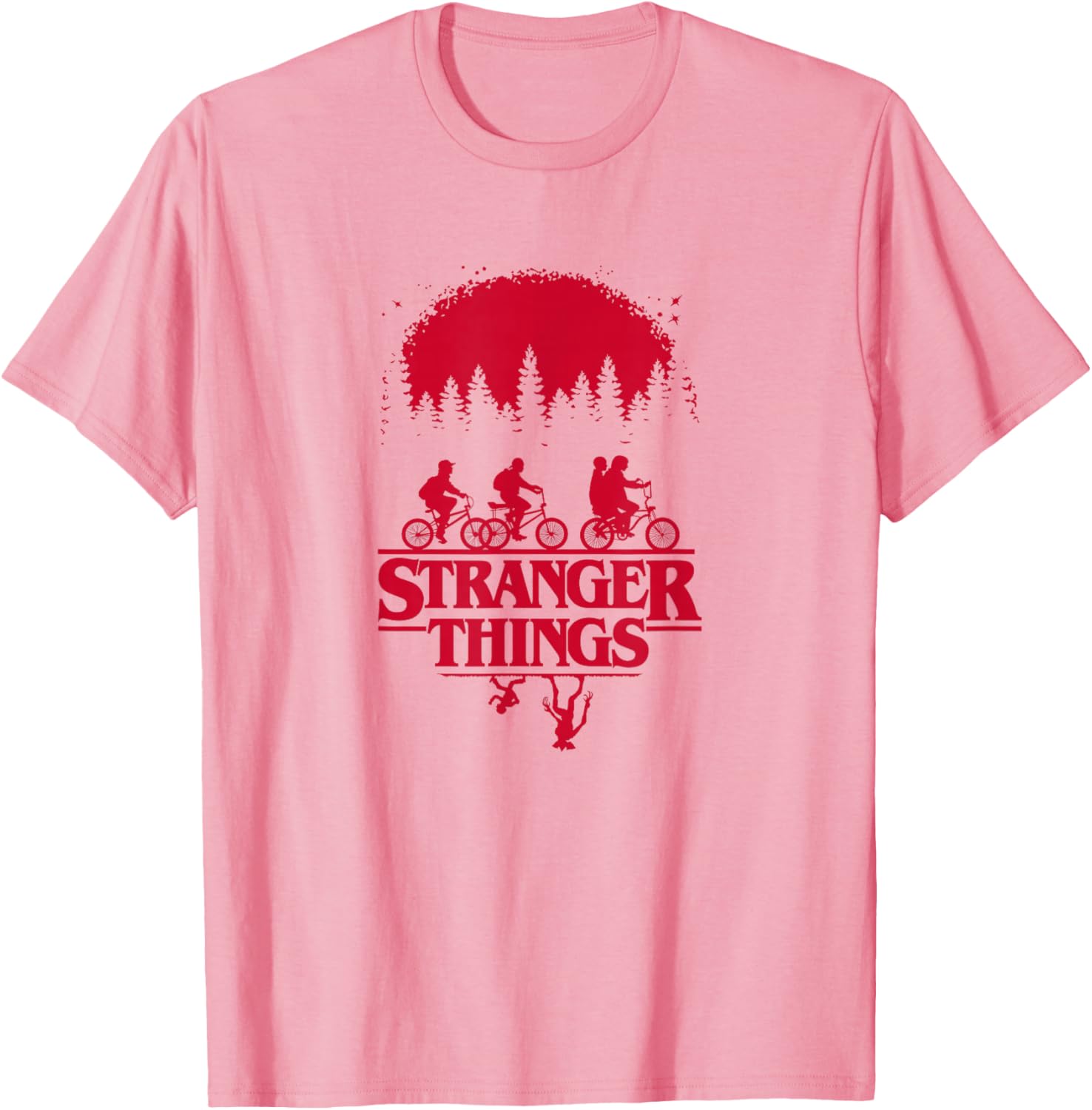 Stranger Things Upside Down Silhouette Group Shot T-Shirt for Fans - 5