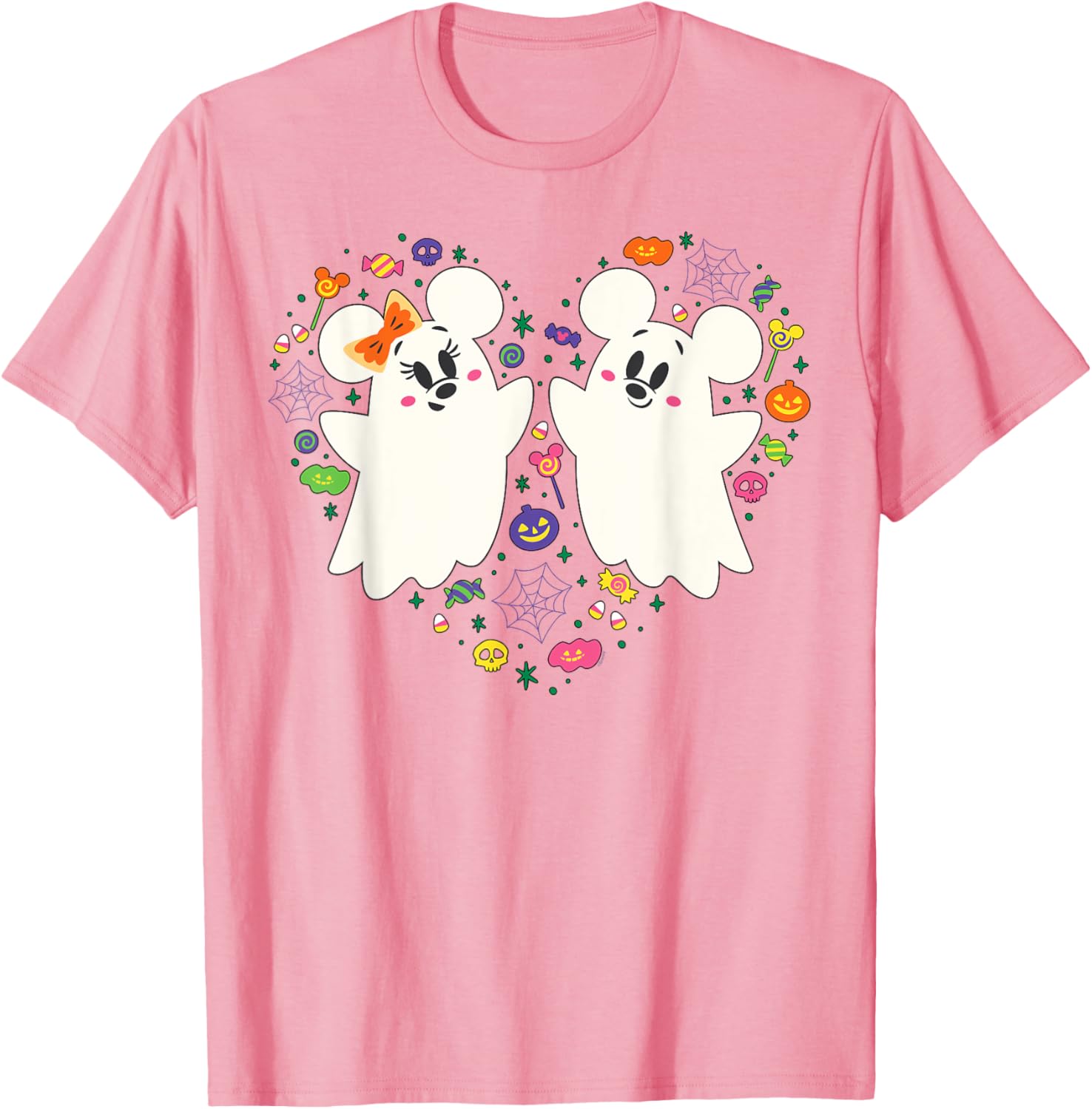 Disney Mickey and Minnie Ghosts Halloween Heart T-Shirt for Kids - 3