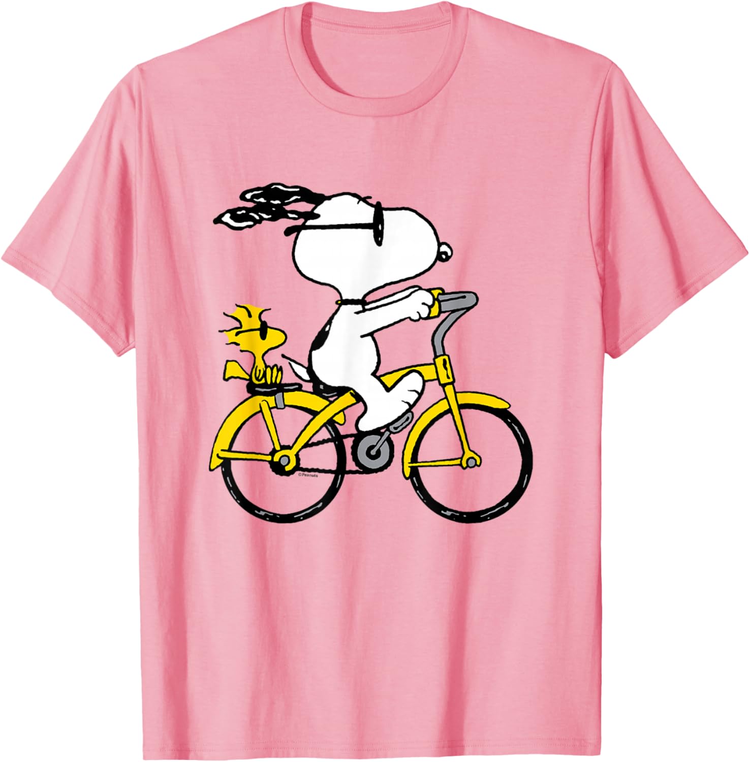 Snoopy and Woodstock Bike Ride T-Shirt for Fun Casual Outfits - 17