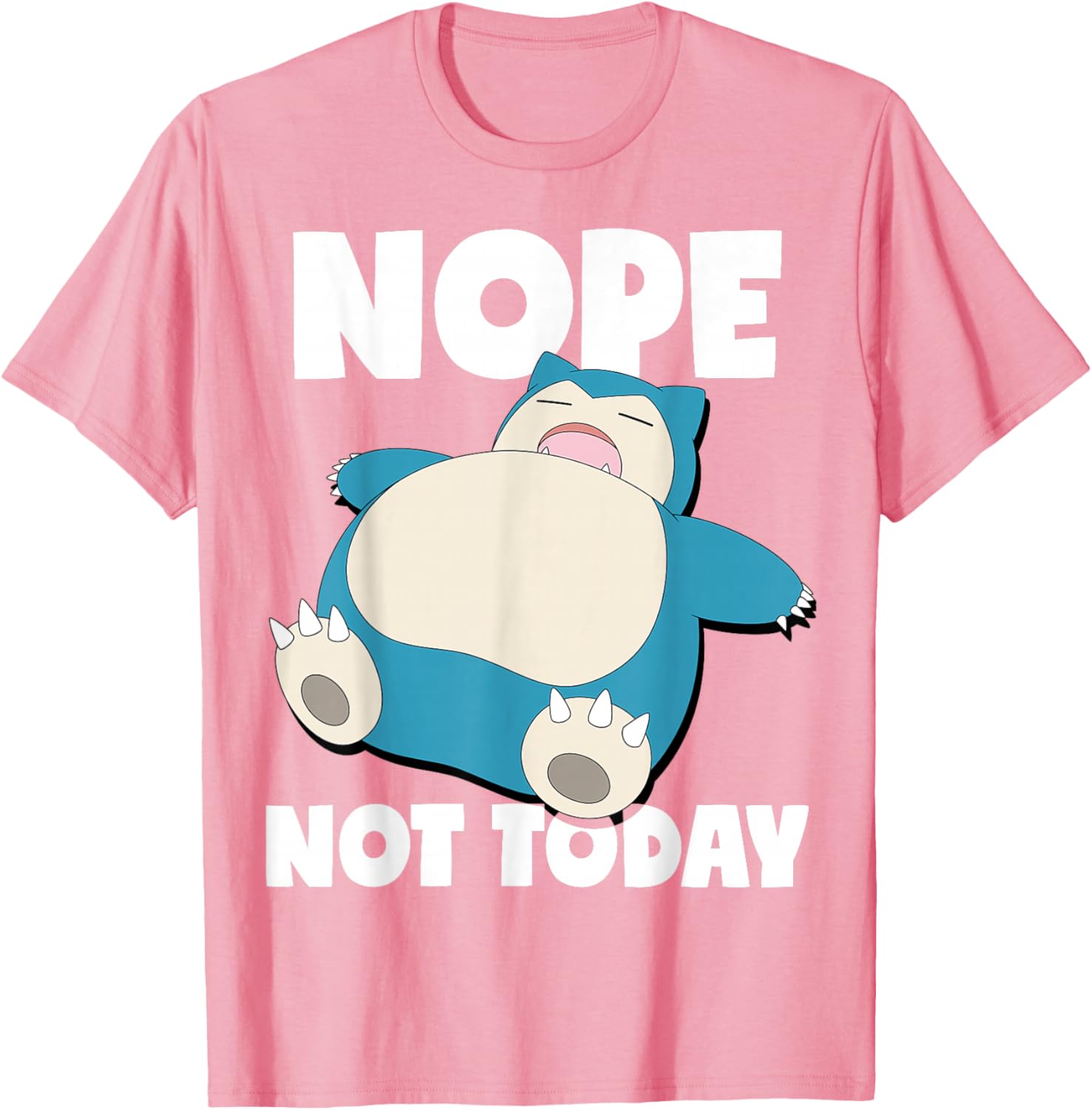 Snorlax Sleeping Nope Not Today T-Shirt for Pokémon Fans - Fun Apparel - 2