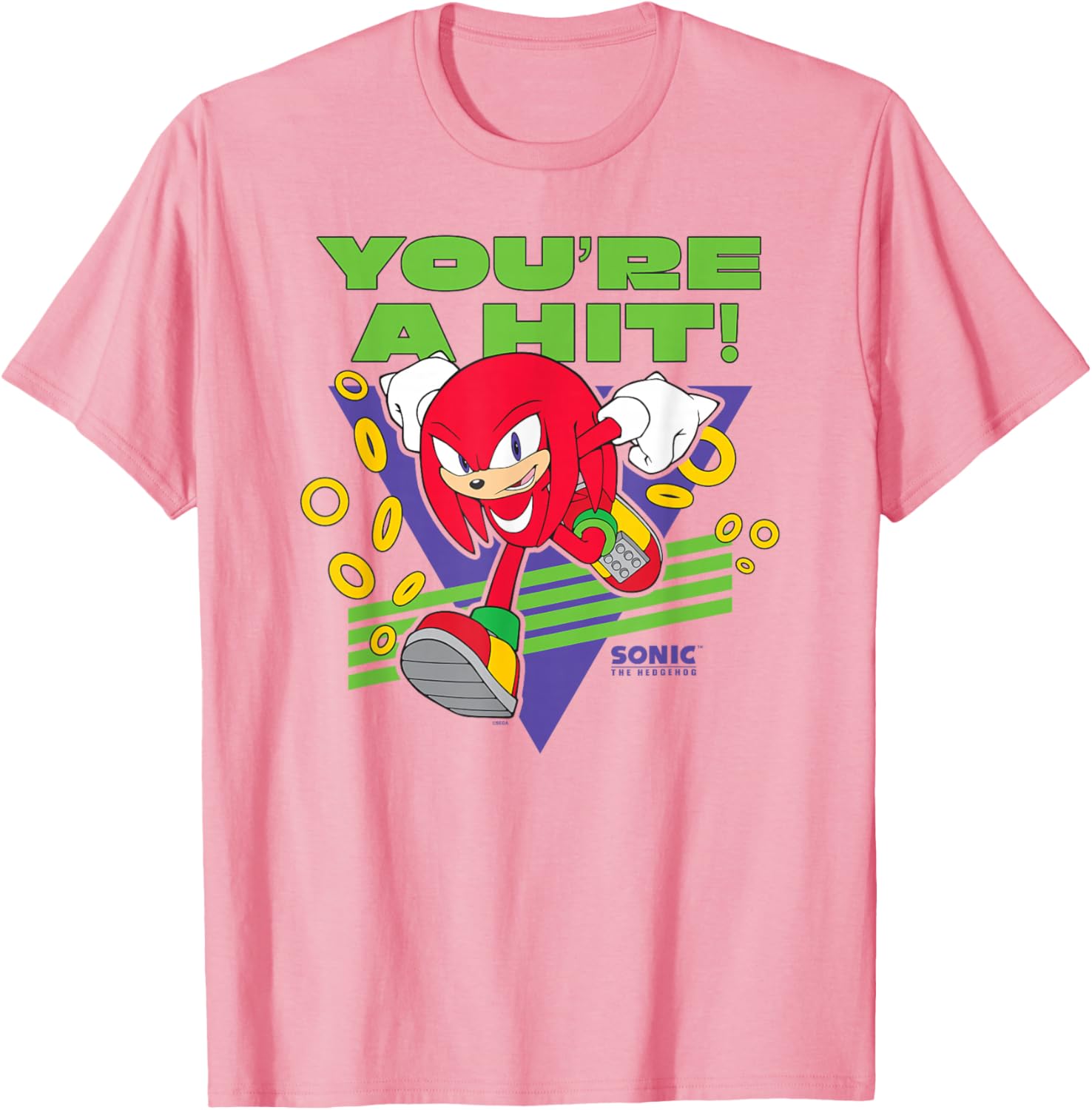 Sonic The Hedgehog Father's Day Knuckles You're A Hit T-Shirt for Dads - 3