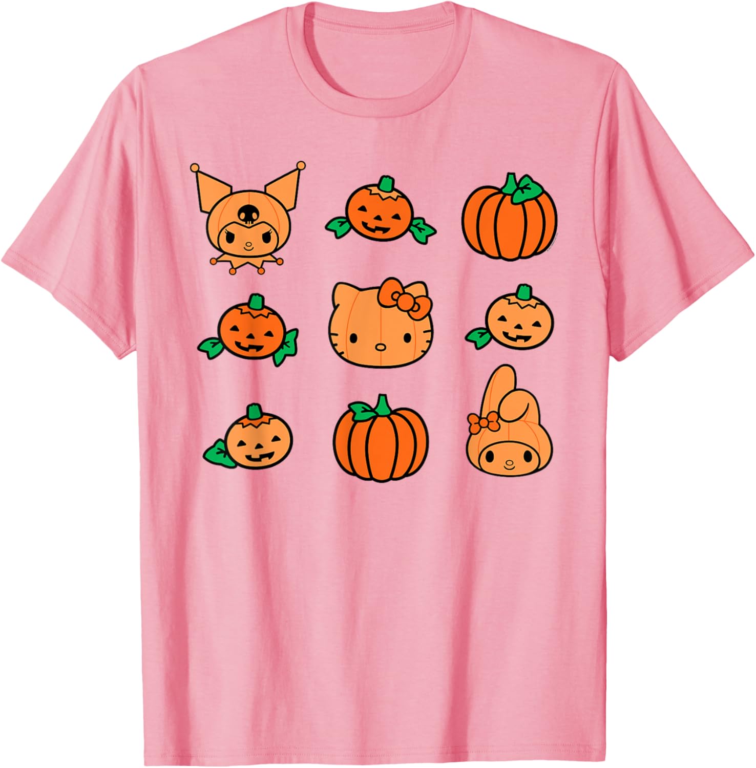 Hello Kitty My Melody Kuromi Pumpkin Halloween T-Shirt for Kids - 6