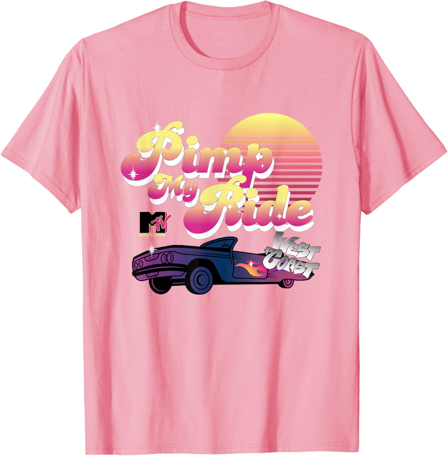 Retro MTV Pimp My Ride West Coast Sunset T-Shirt for Trendy Style - 4