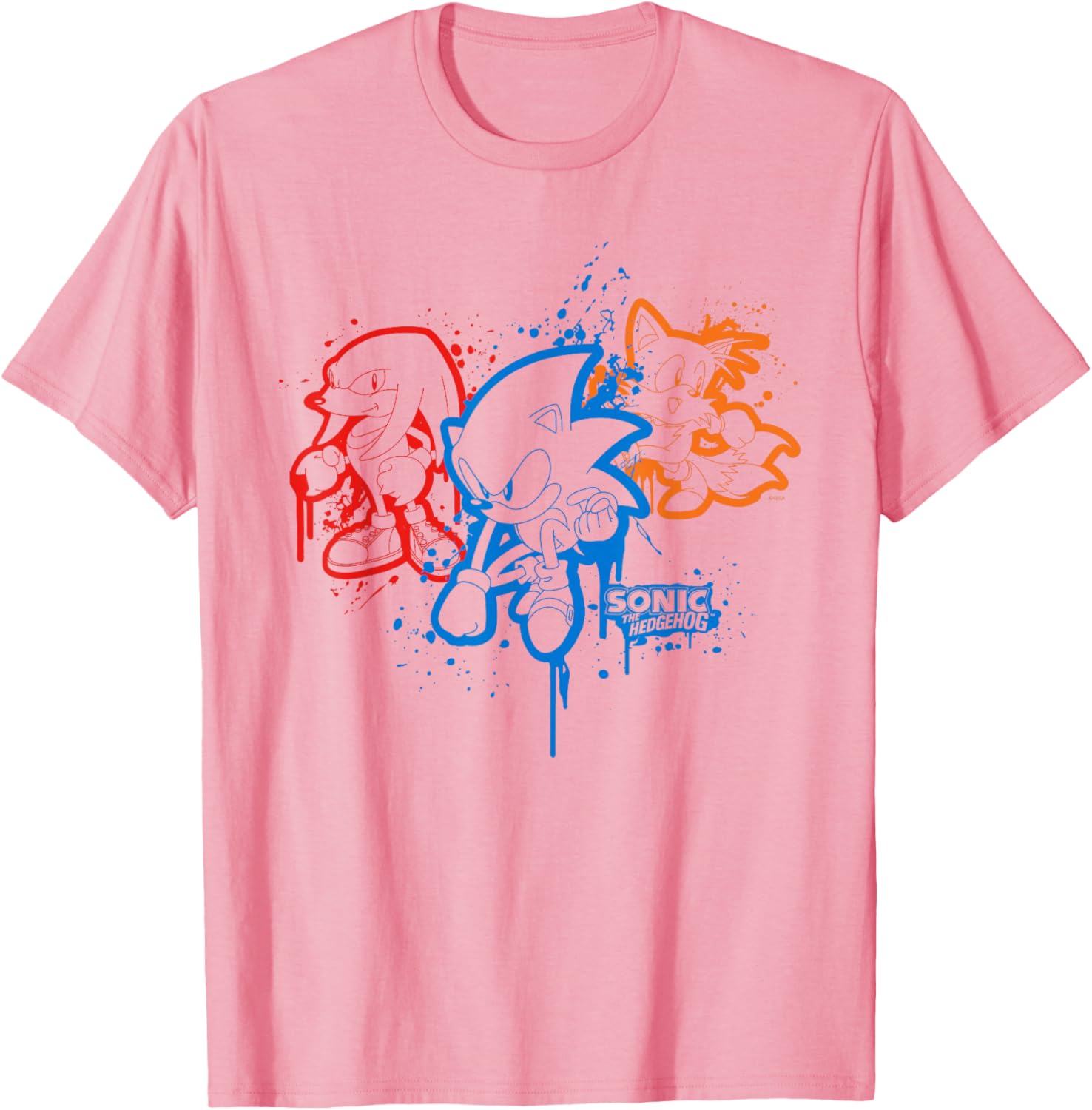Sonic the Hedgehog Spray Paint T-Shirt Fun Graphic Tee for Fans - 1