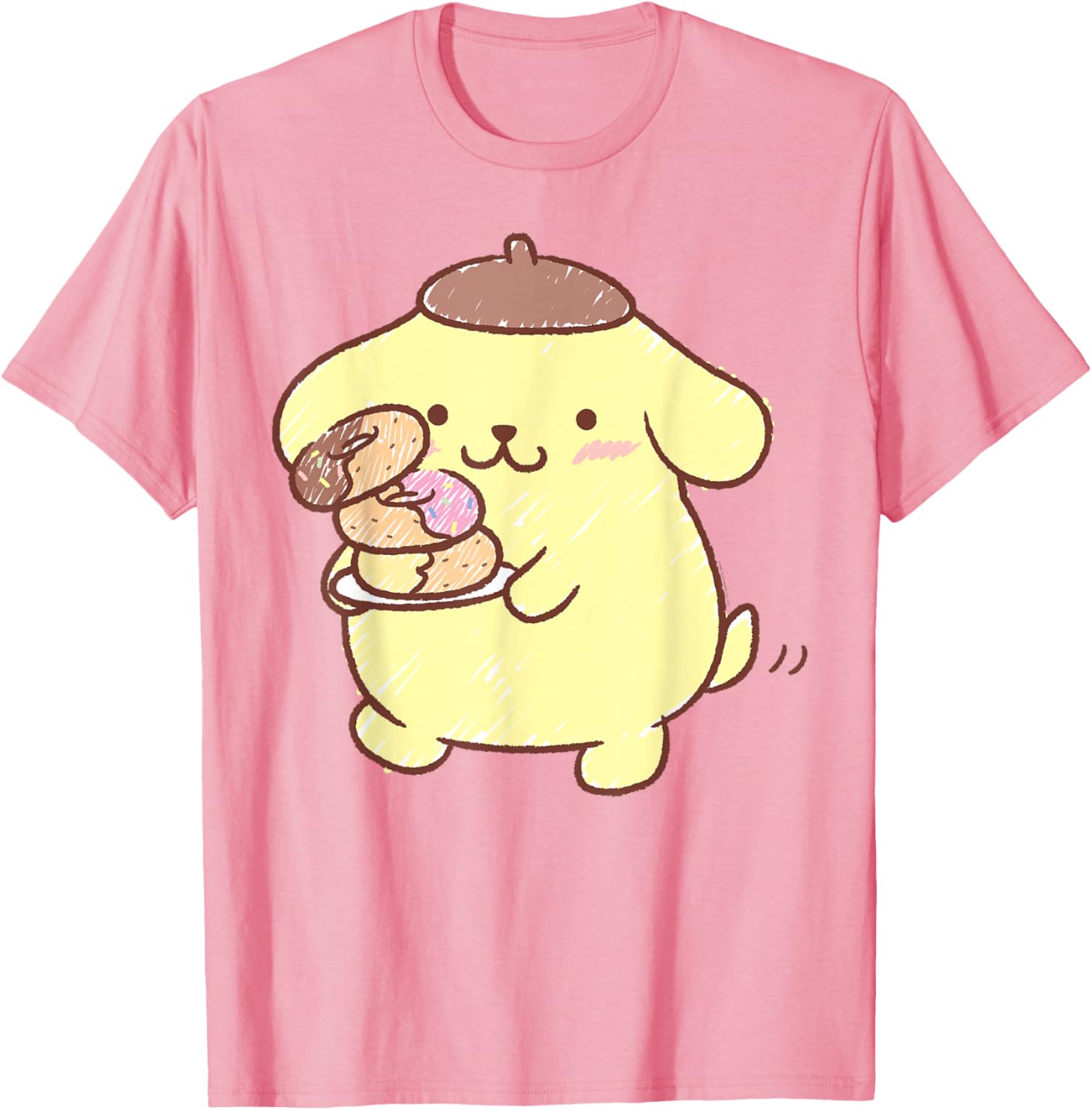 Pompompurin Donuts T-Shirt Cute & Comfy Clothing for Fans - 10