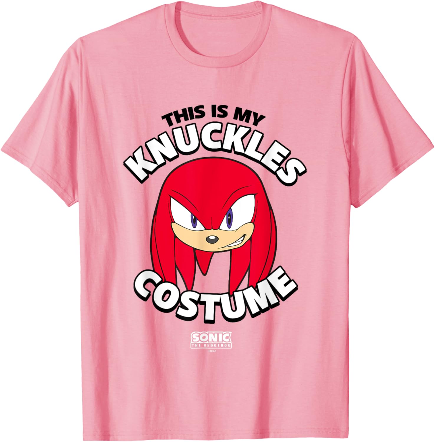 Sonic The Hedgehog Knuckles Costume T-Shirt Perfect for Halloween Fun - 6
