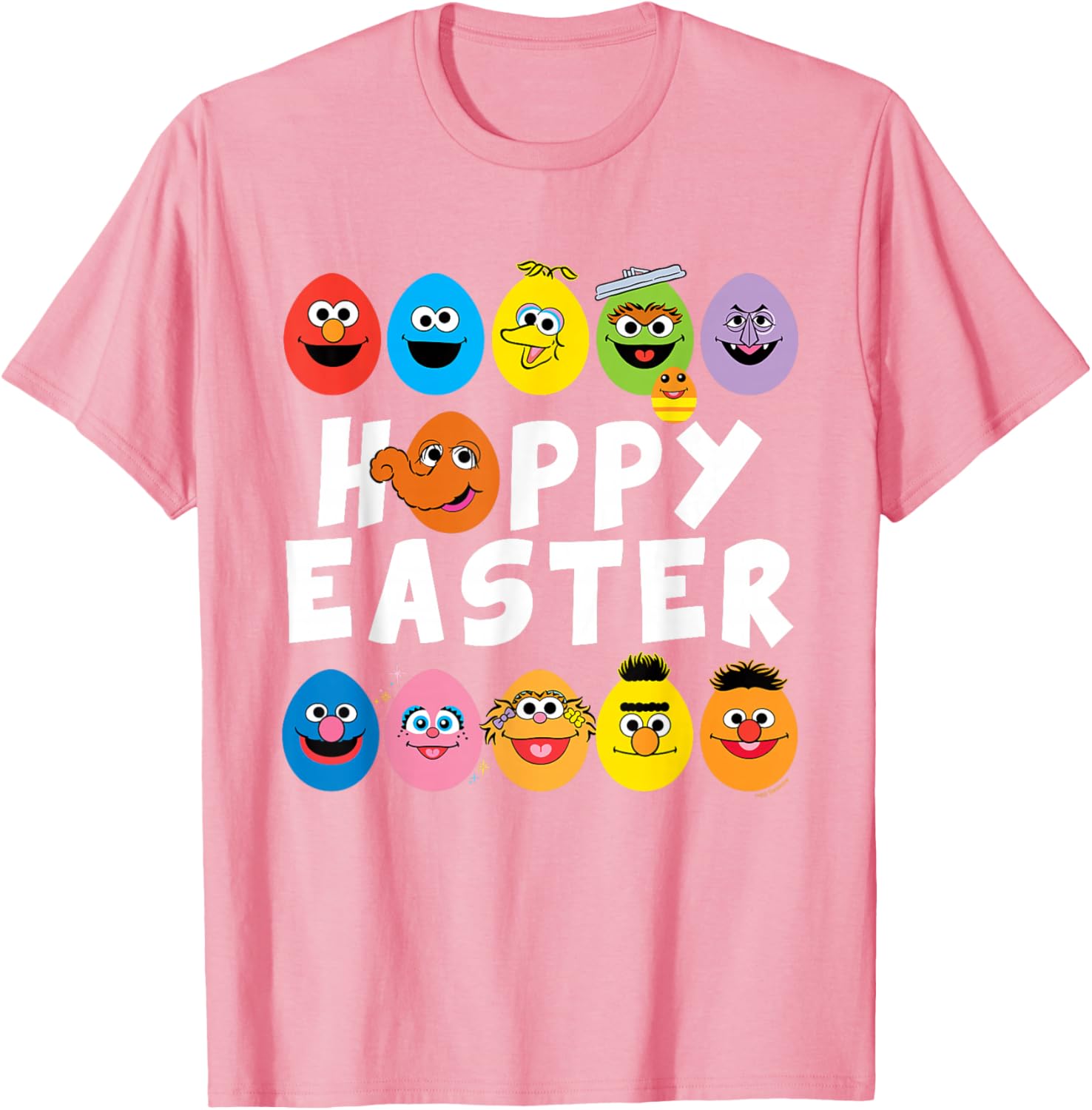 Sesame Street Hoppy Easter Character Eggs T-Shirt for Kids and Adults - 5