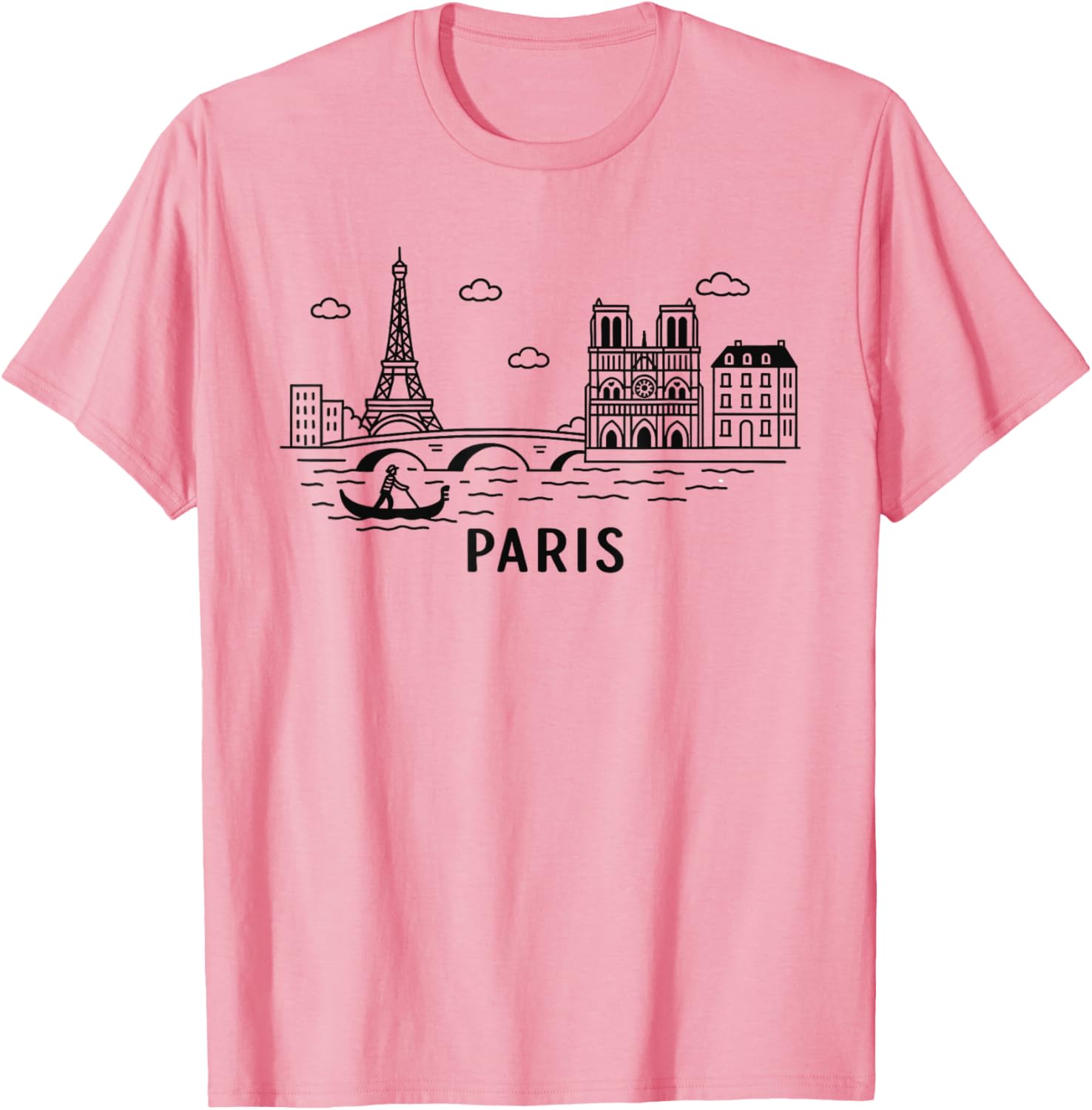 Paris Skyline Eiffel Tower T-Shirt France Souvenir Gift for Travelers - 2