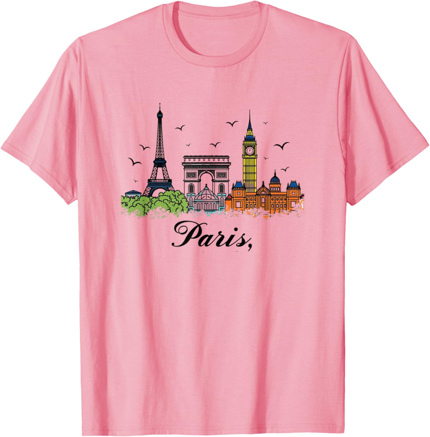 Vintage Eiffel Tower Paris T-Shirt Je T'aime Retro Style Souvenir Wear - 9