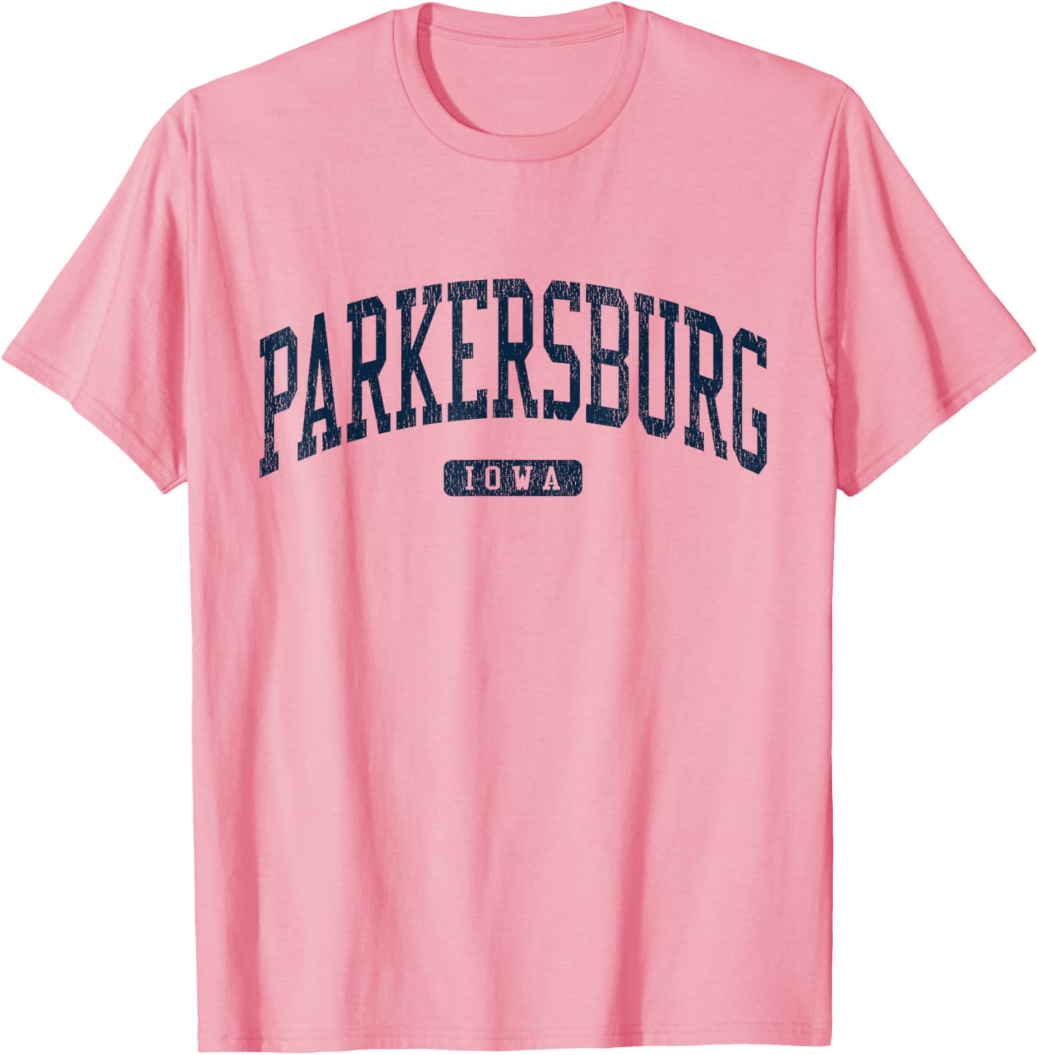 Stylish Blue Parkersburg Iowa College T-Shirt for Students and Alumni - 1