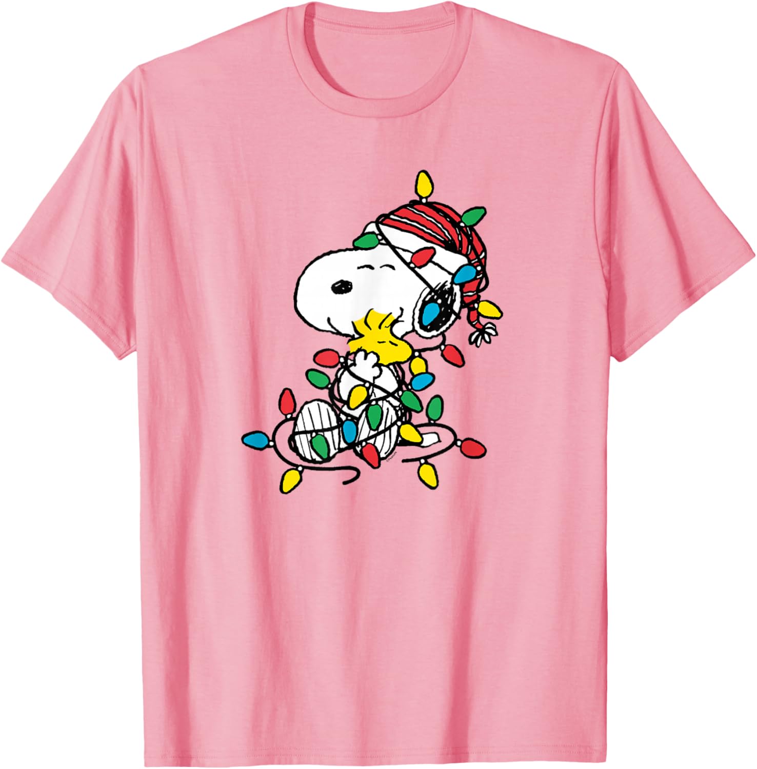 Peanuts Snoopy Woodstock Christmas Lights T-Shirt for Holiday Cheer - 3
