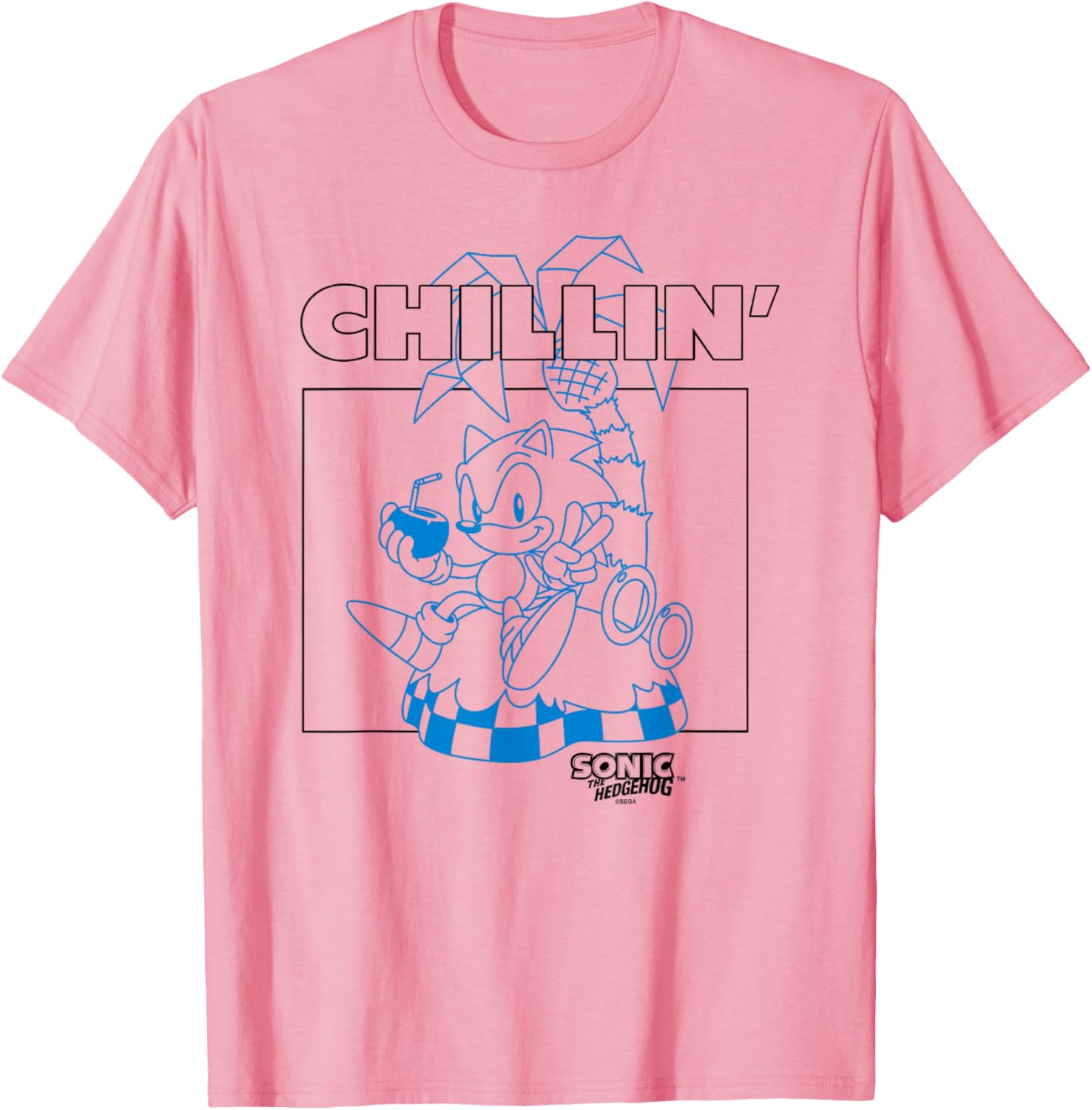 Sonic The Hedgehog Father's Day Chill Vacation Retro T-Shirt for Dad - 3